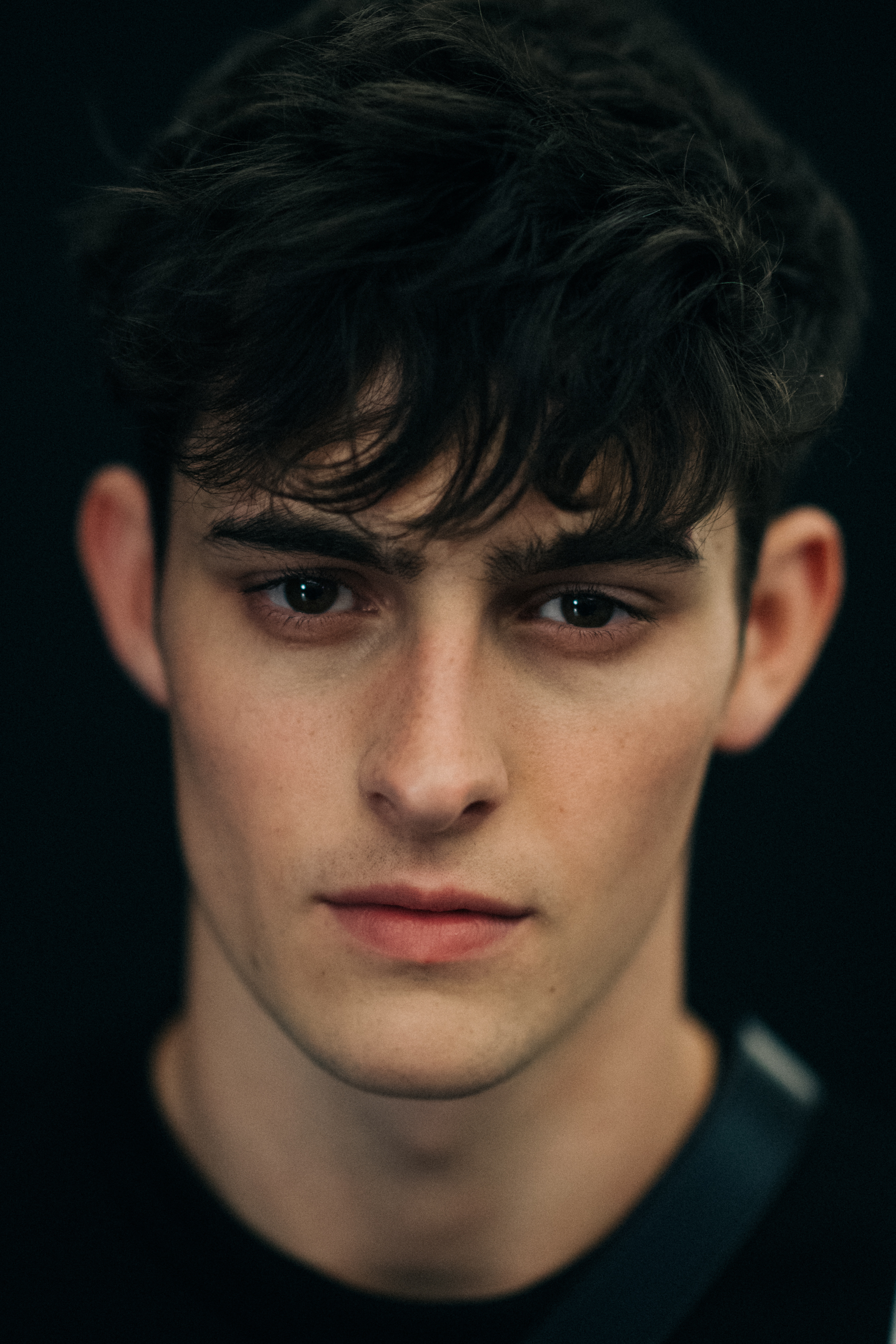 Male model with dark hair