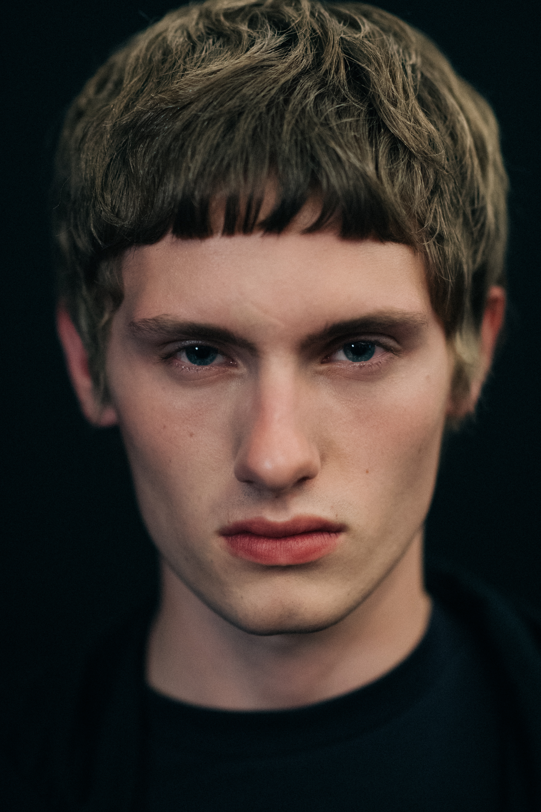 Portrait of a male model with fair hair
