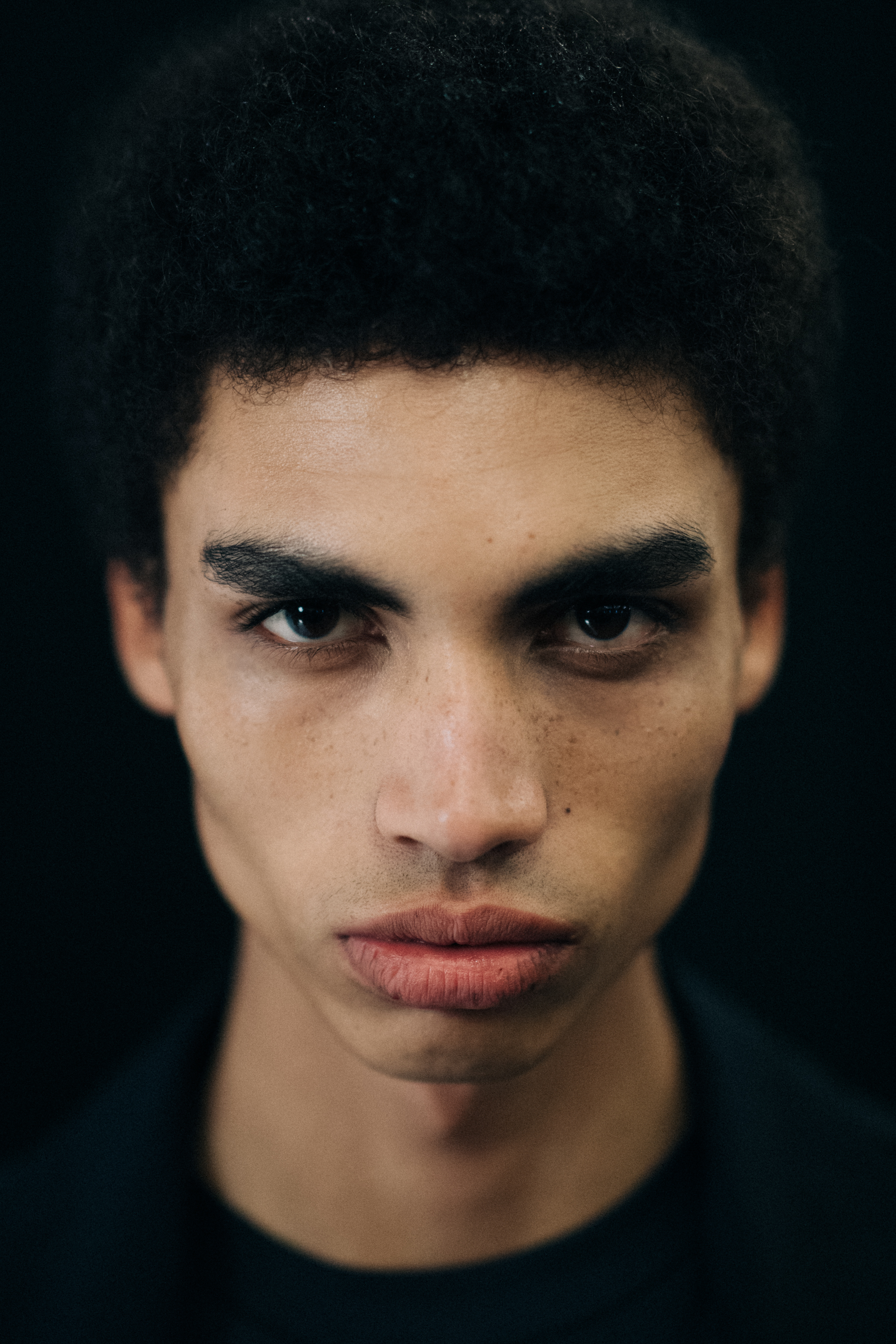 Portrait of a dark-haired male model