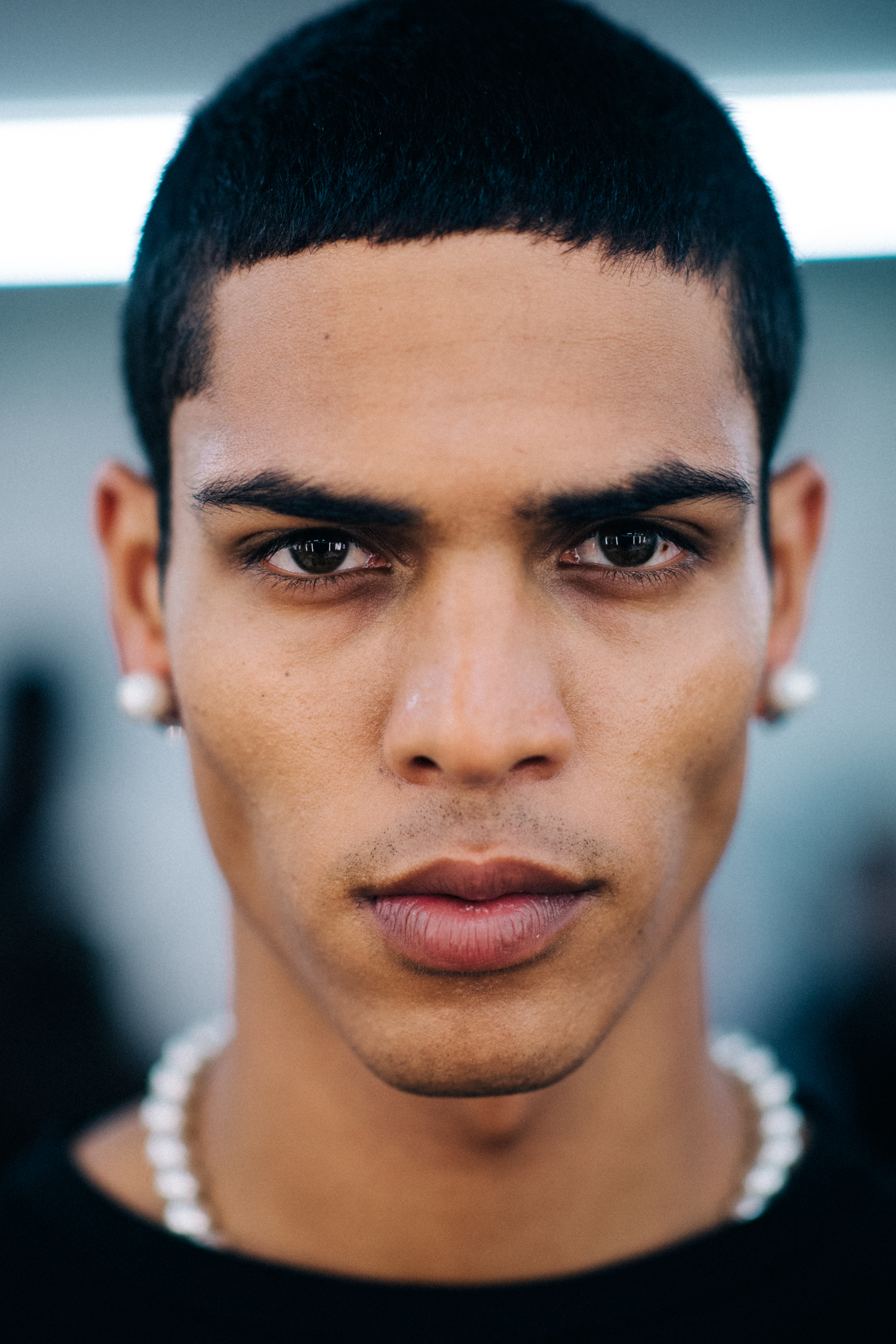 Portrait of a short-haired man