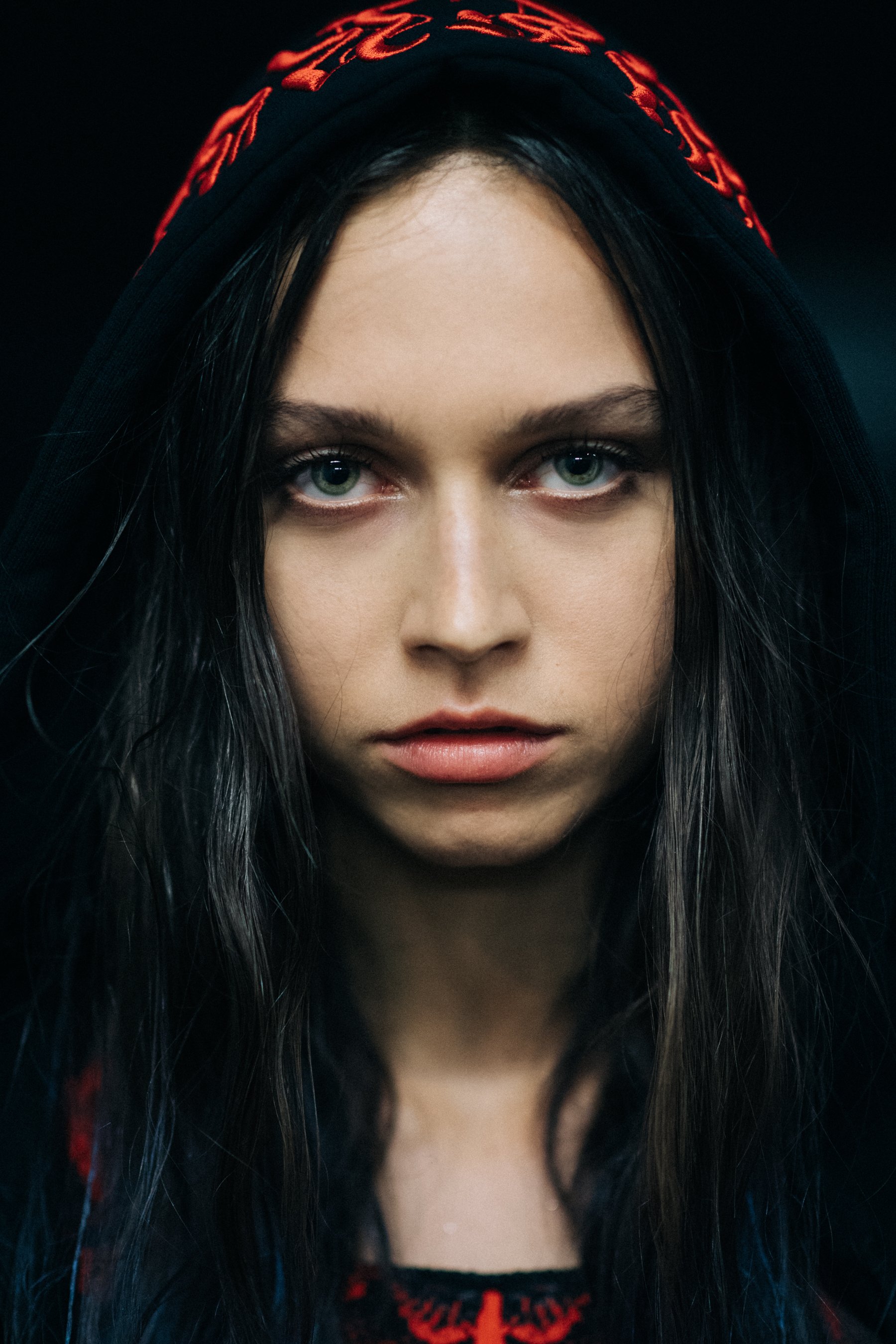 Portrait of a dark-haired model