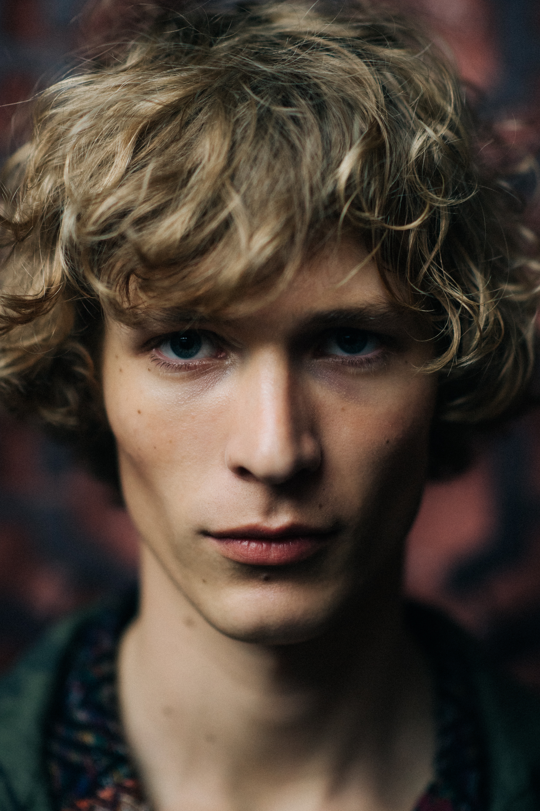 A male model with blond hair