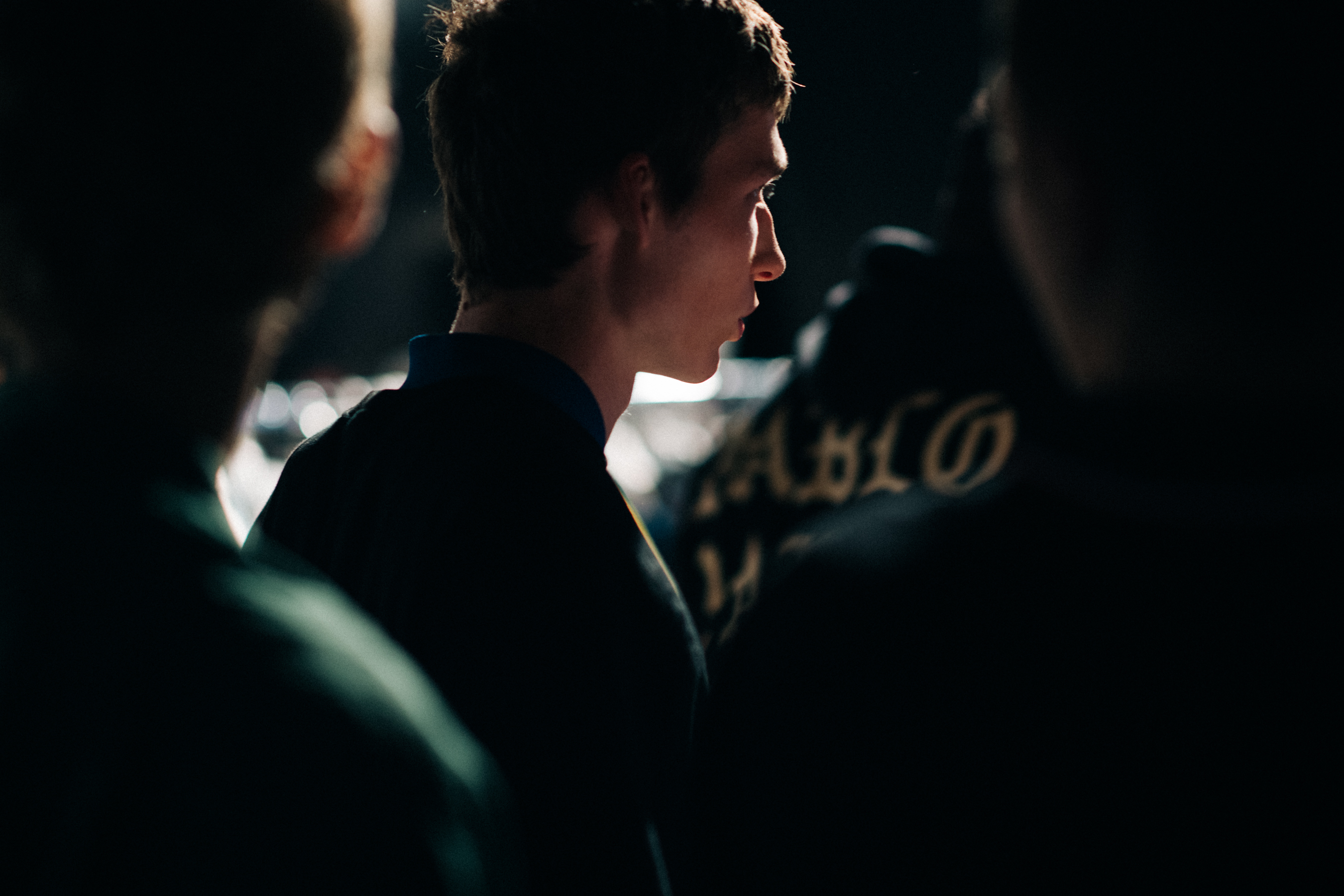 Male models before fashion show