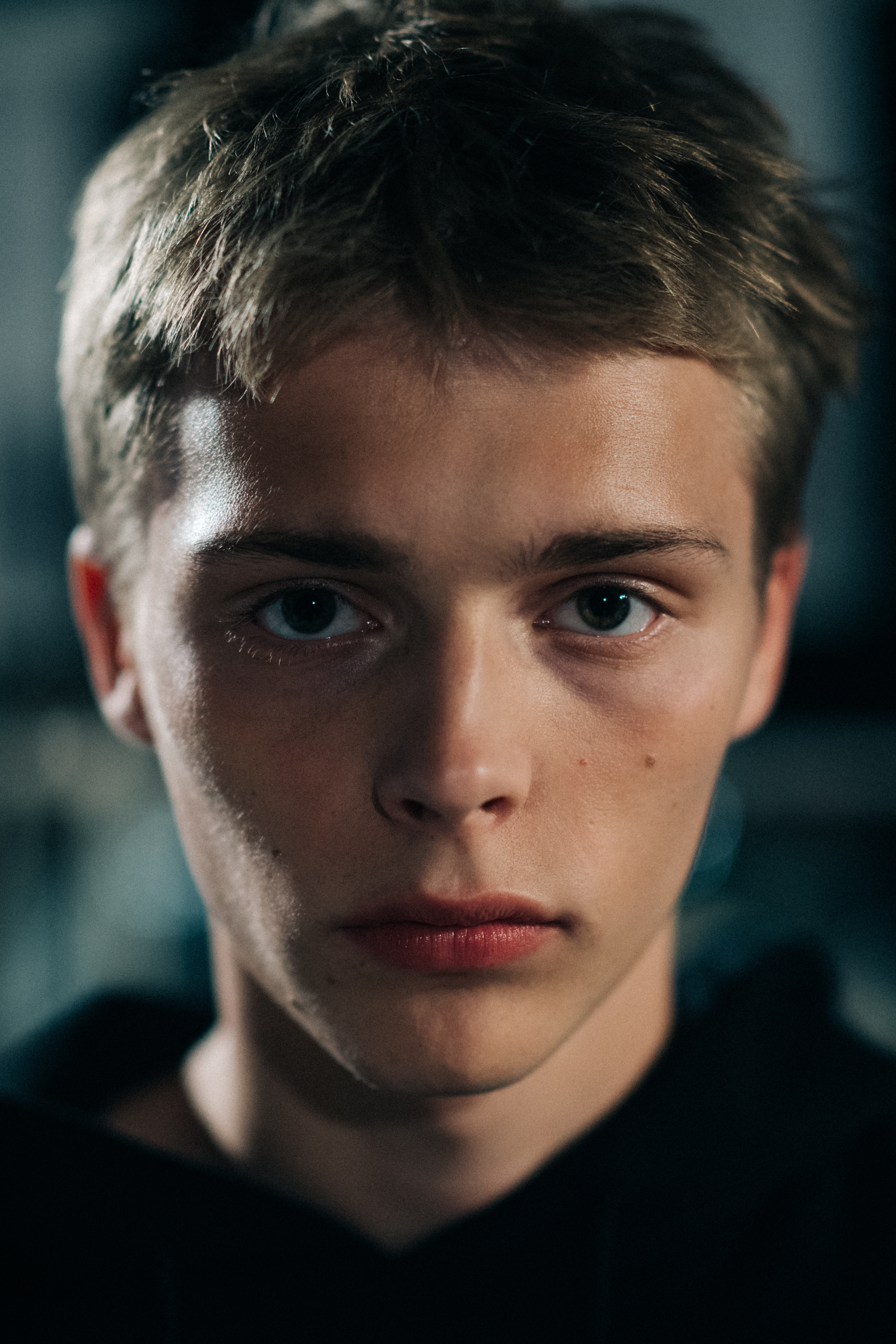 Male model portrait before show