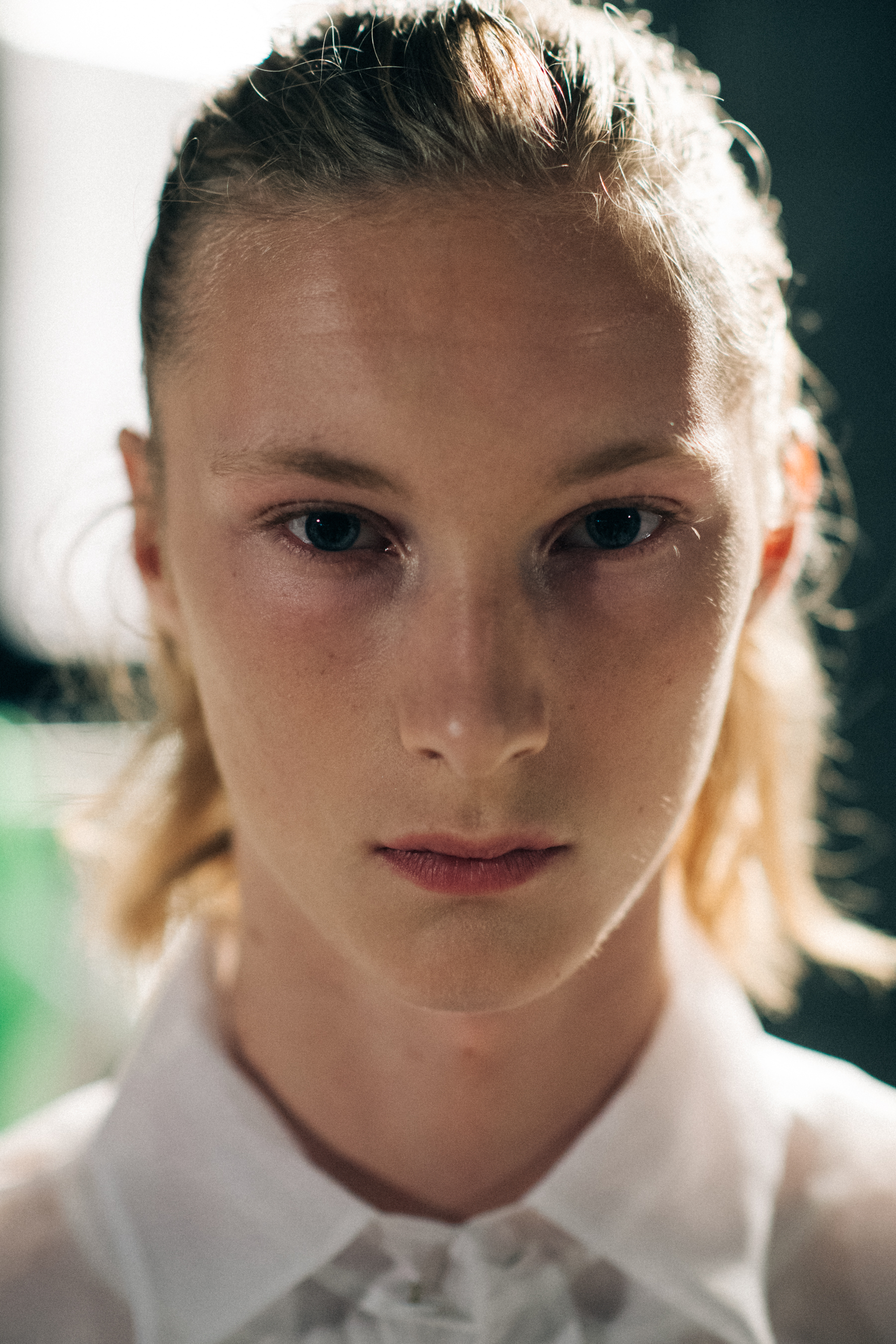 Scandinavian blond male model portrait