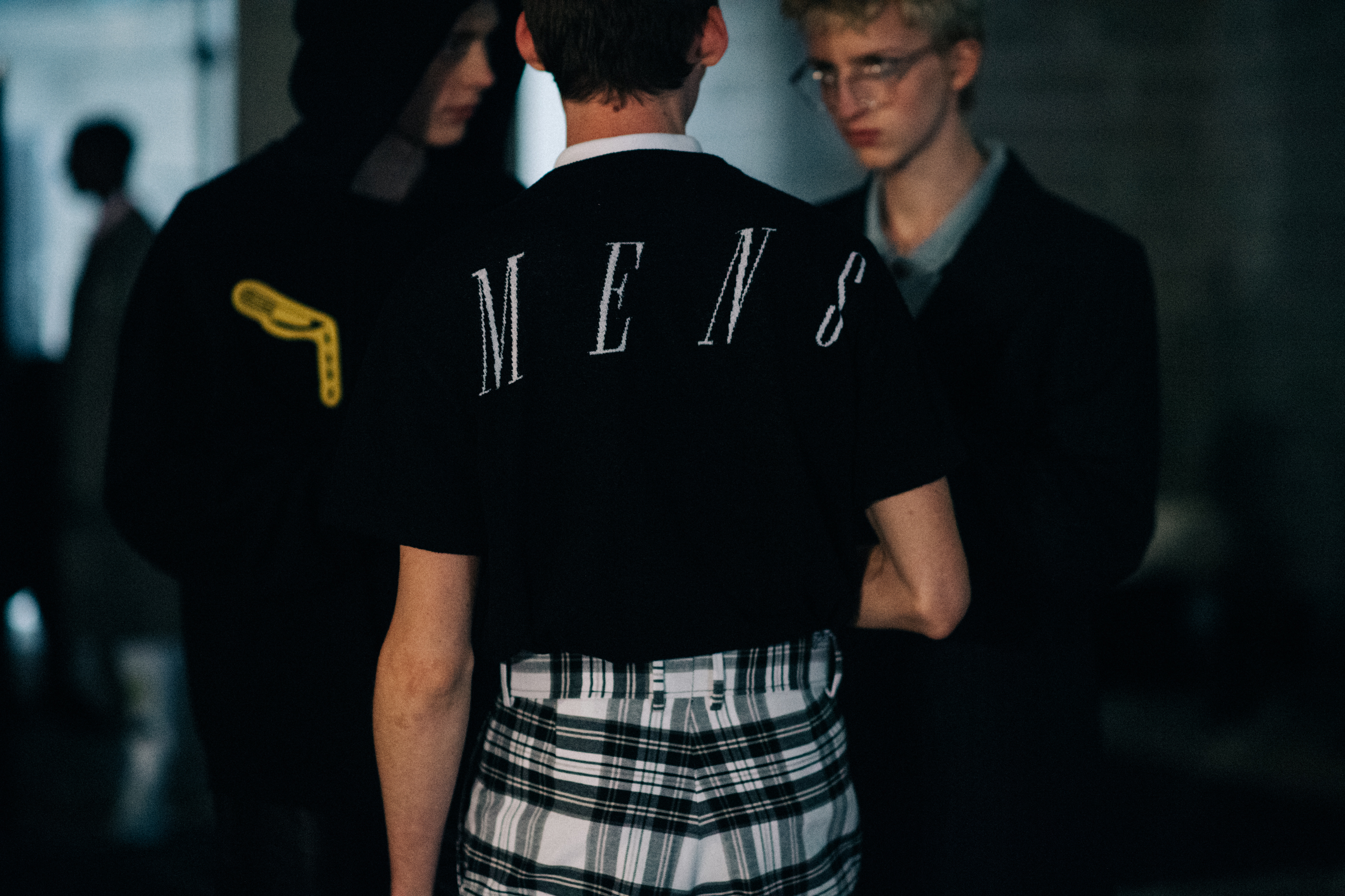Male models before fashion show
