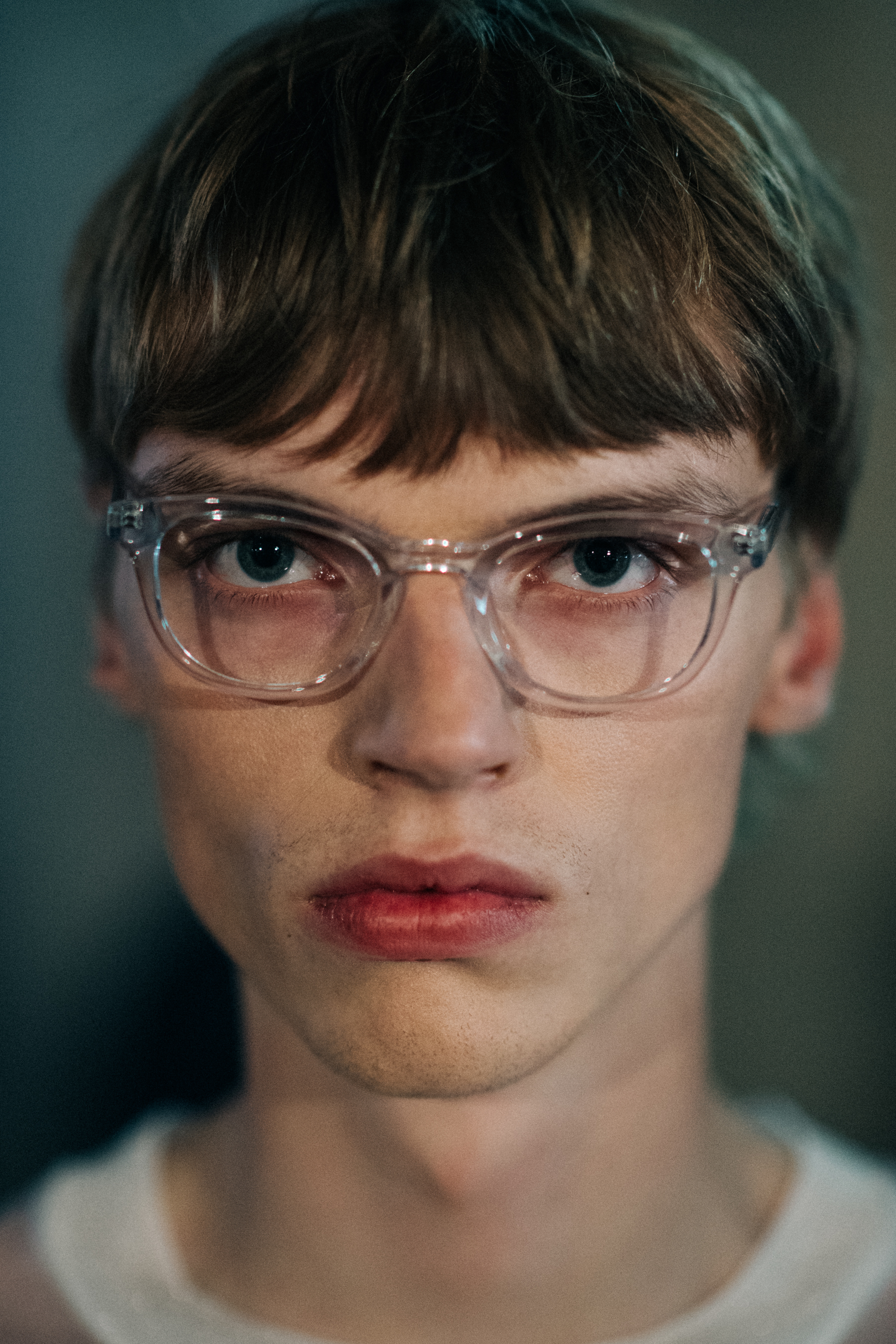 Male model in glasses portrait