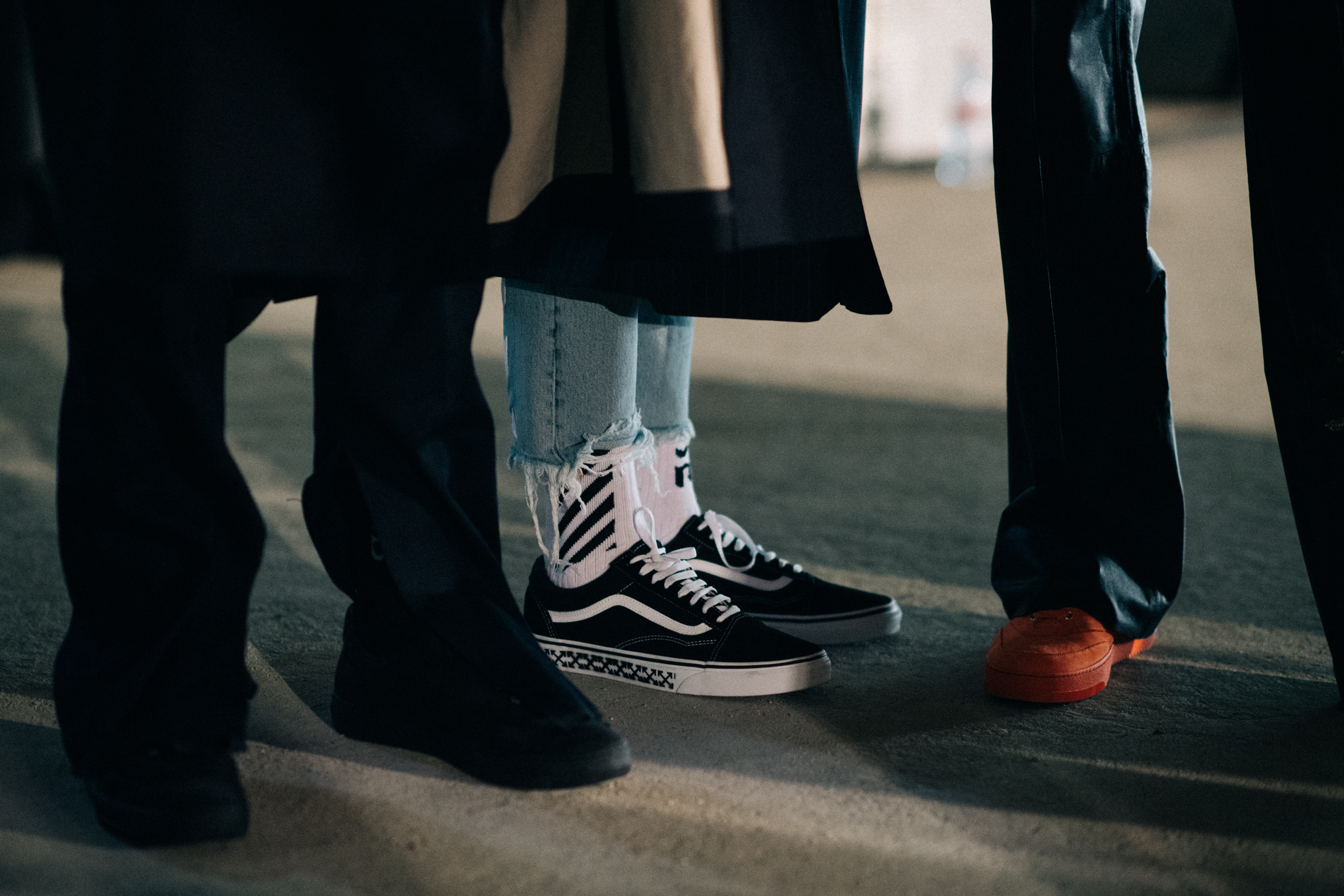 Male model wearing sneakers