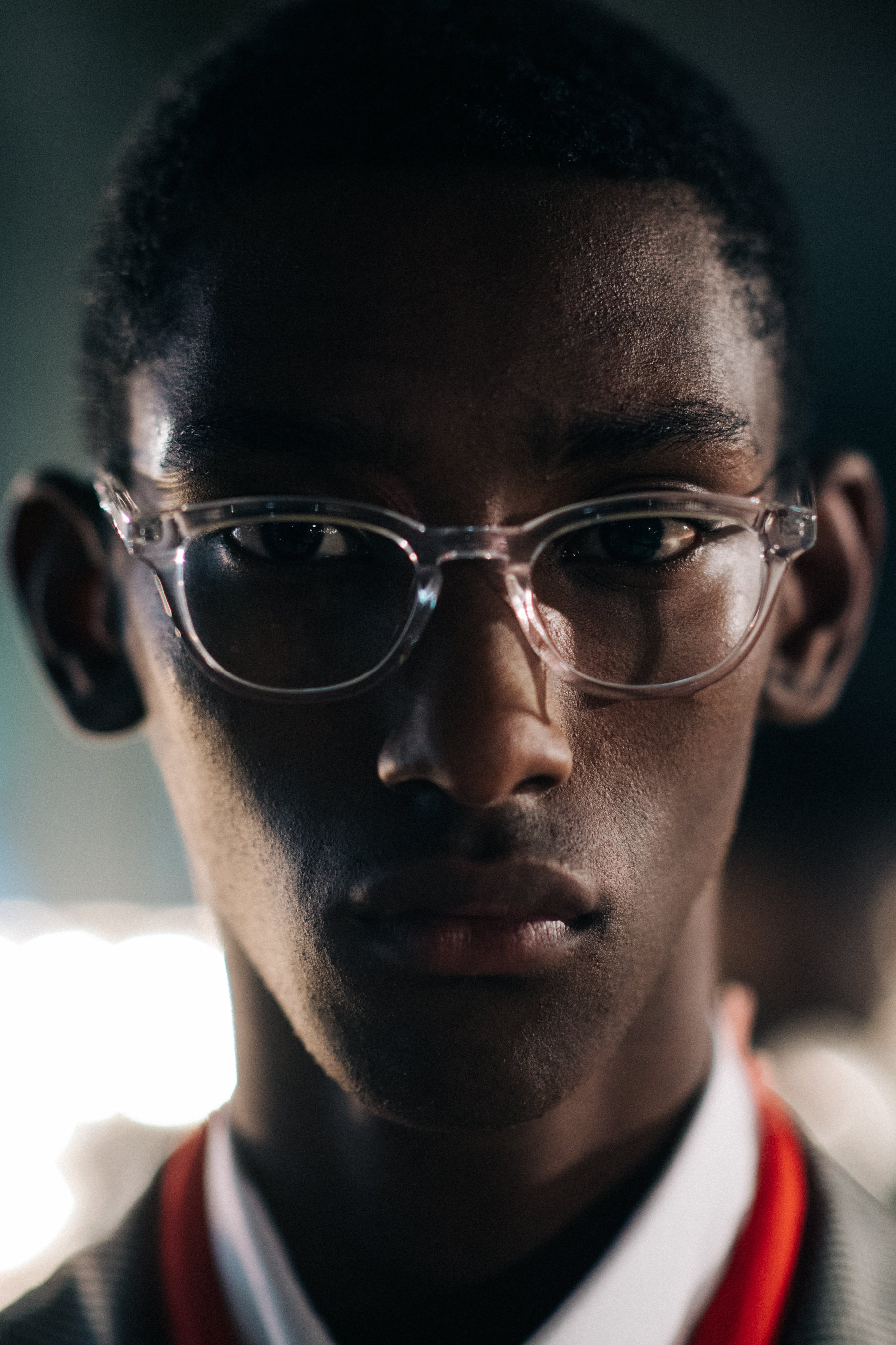 Male model in glasses portrait