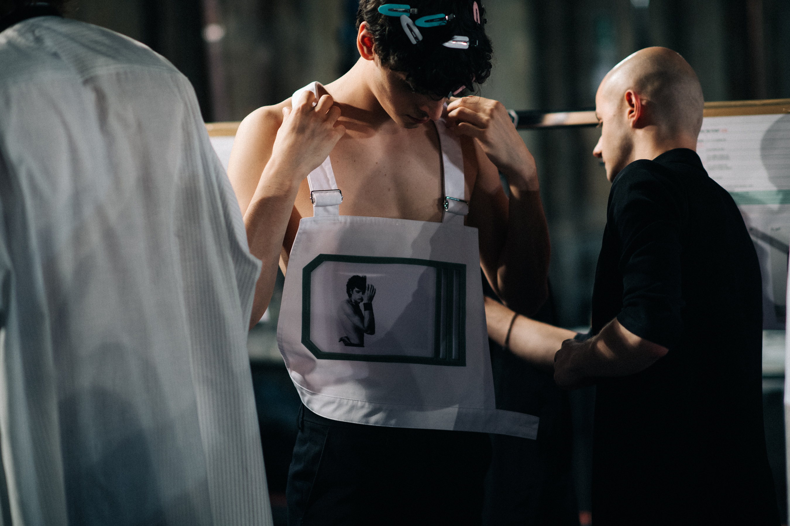 Getting dressed for the show