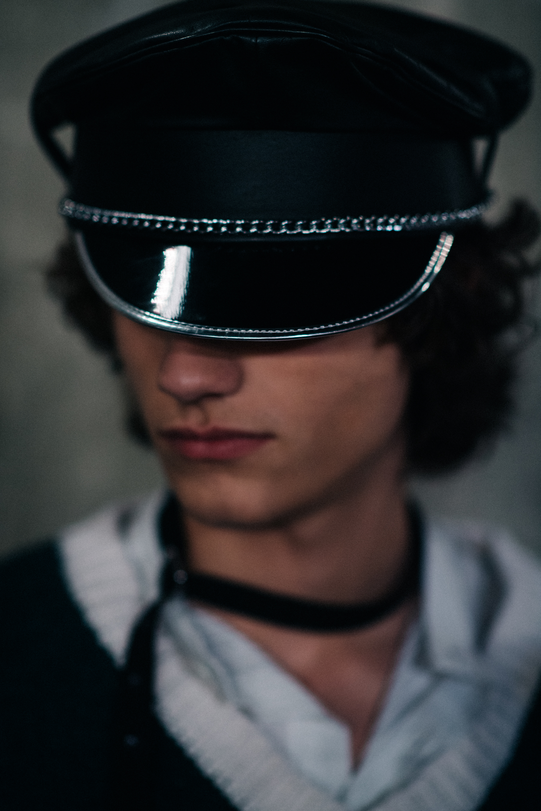Male model in a black hat
