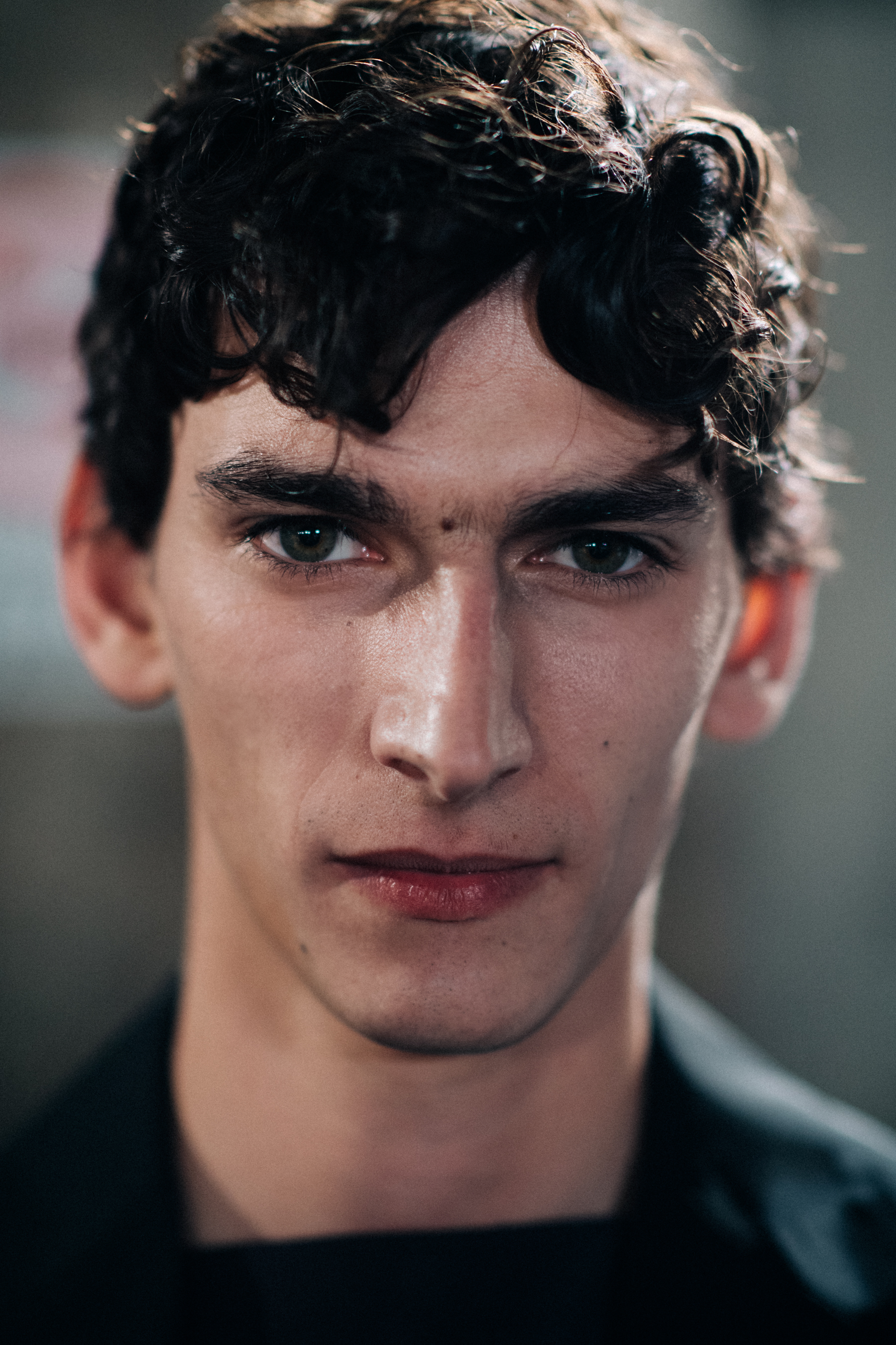 Portrait of a dark-haired model