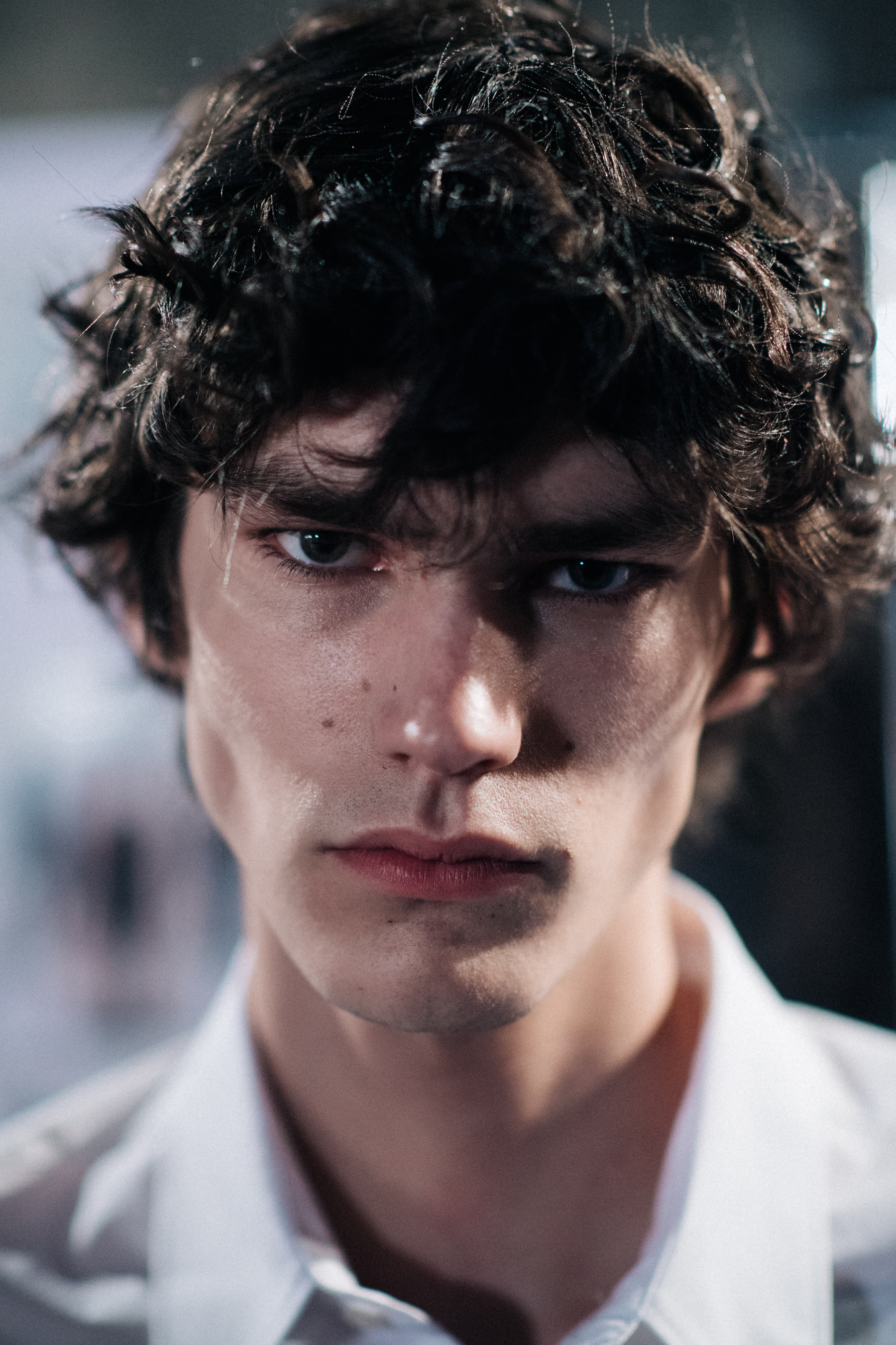 Male model with a strong look