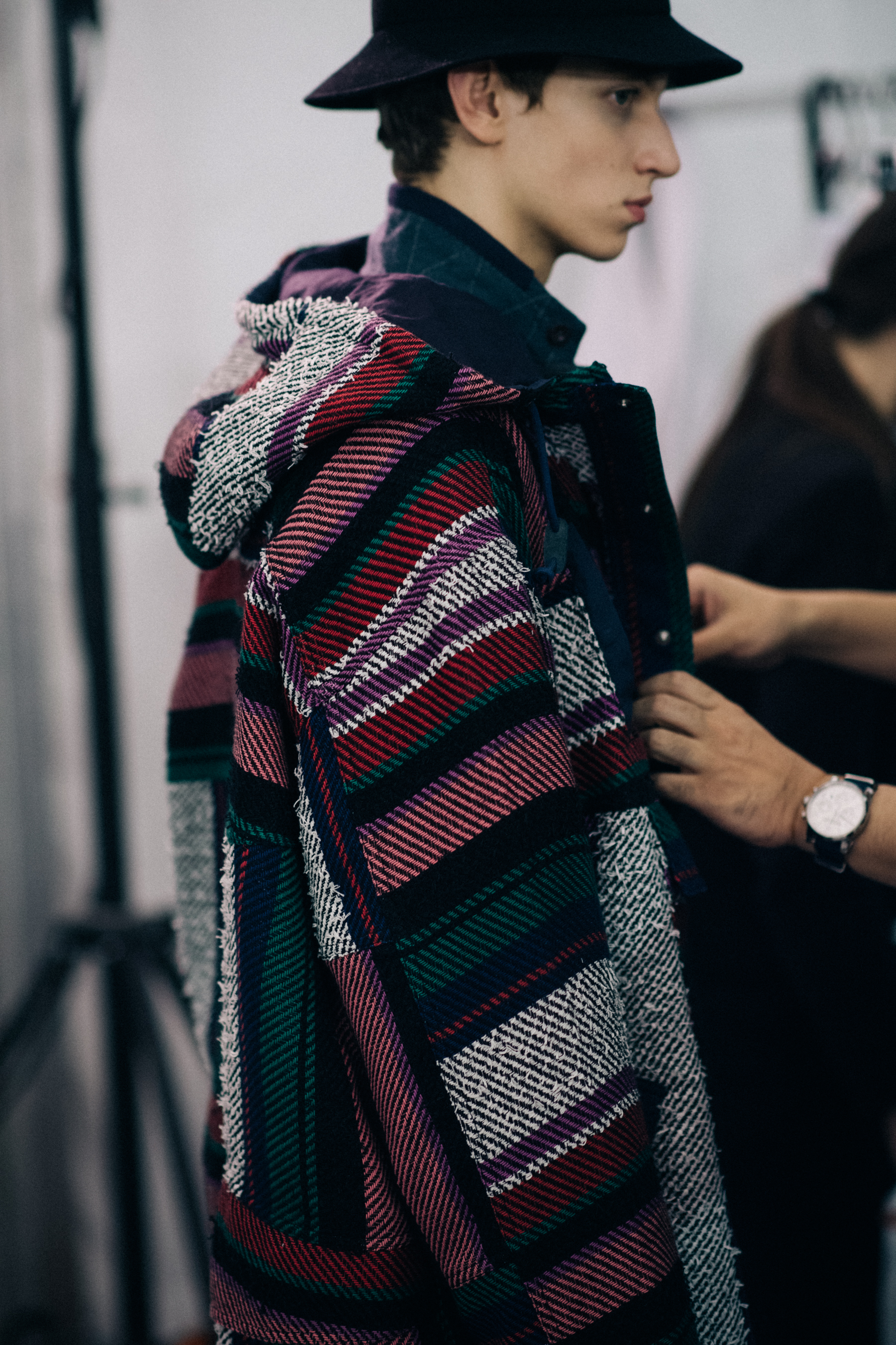 Male model dressed for show