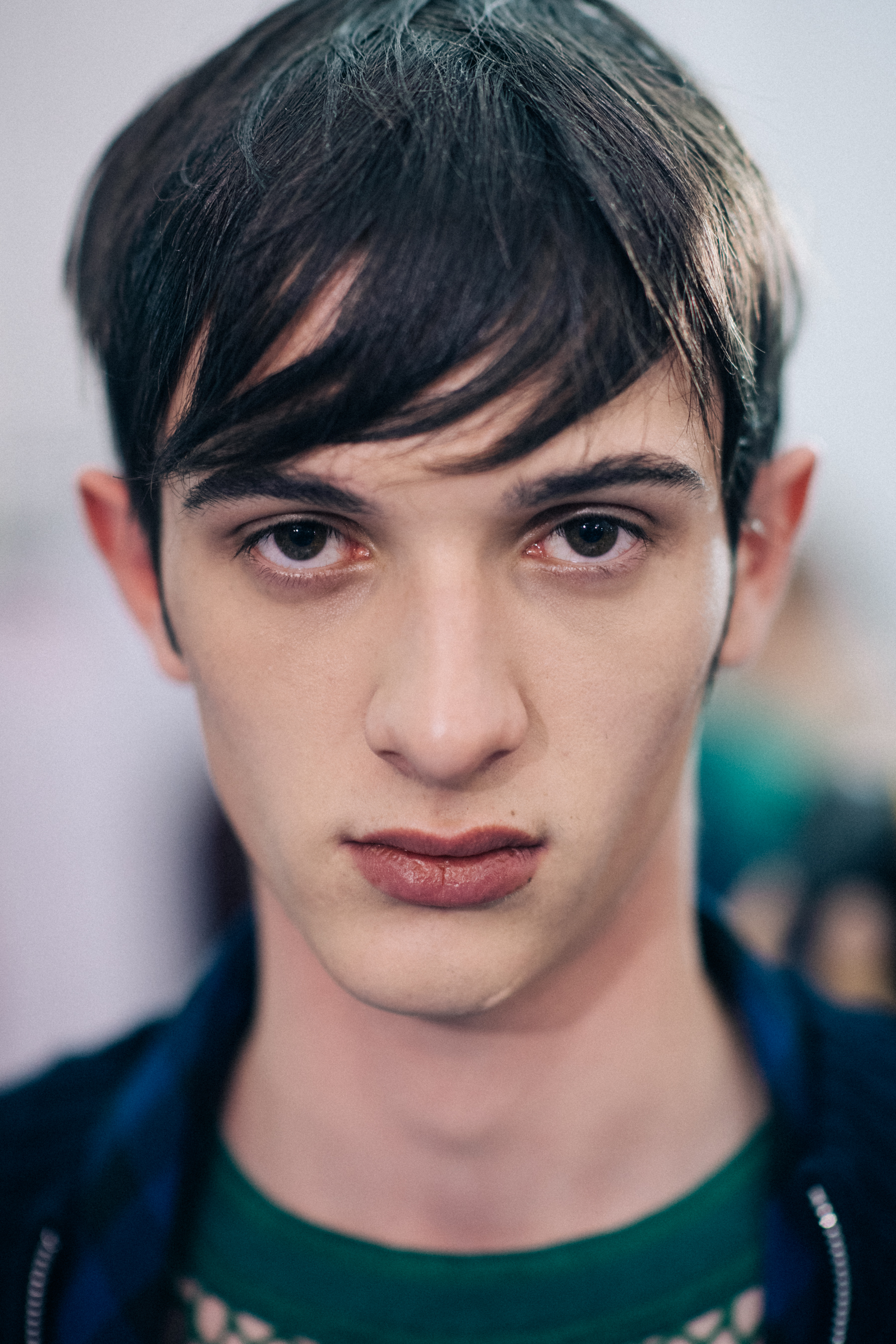 Male model portrait before show