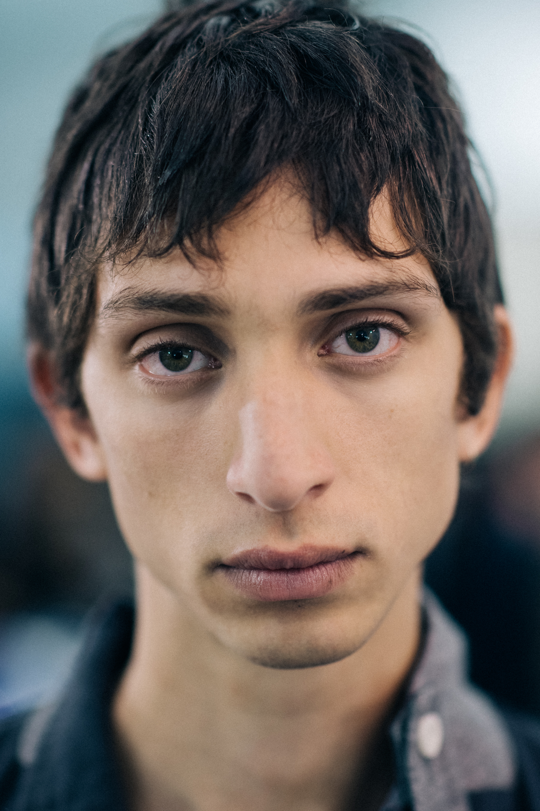 Male model portrait before show