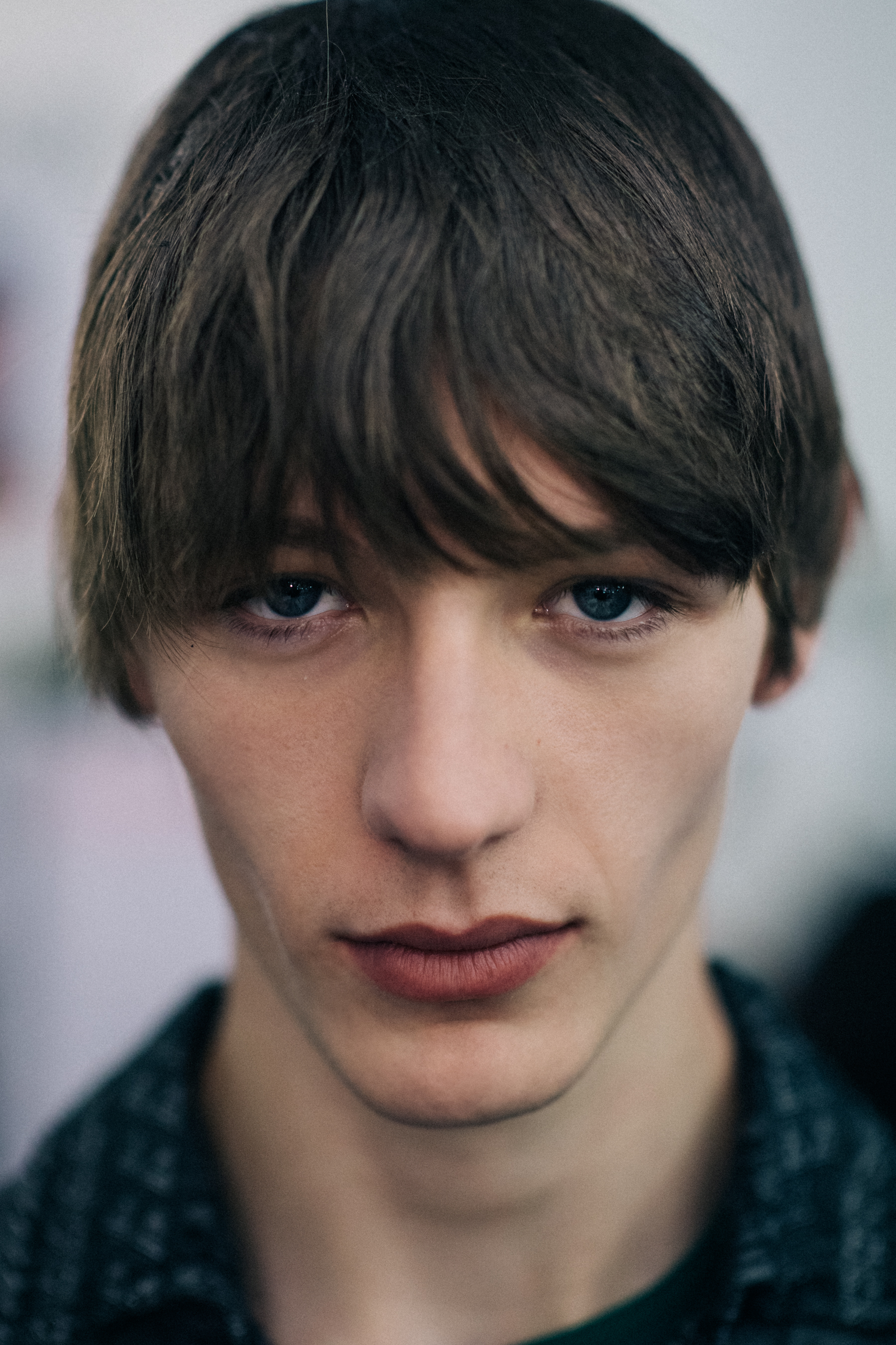 Male model portrait before show