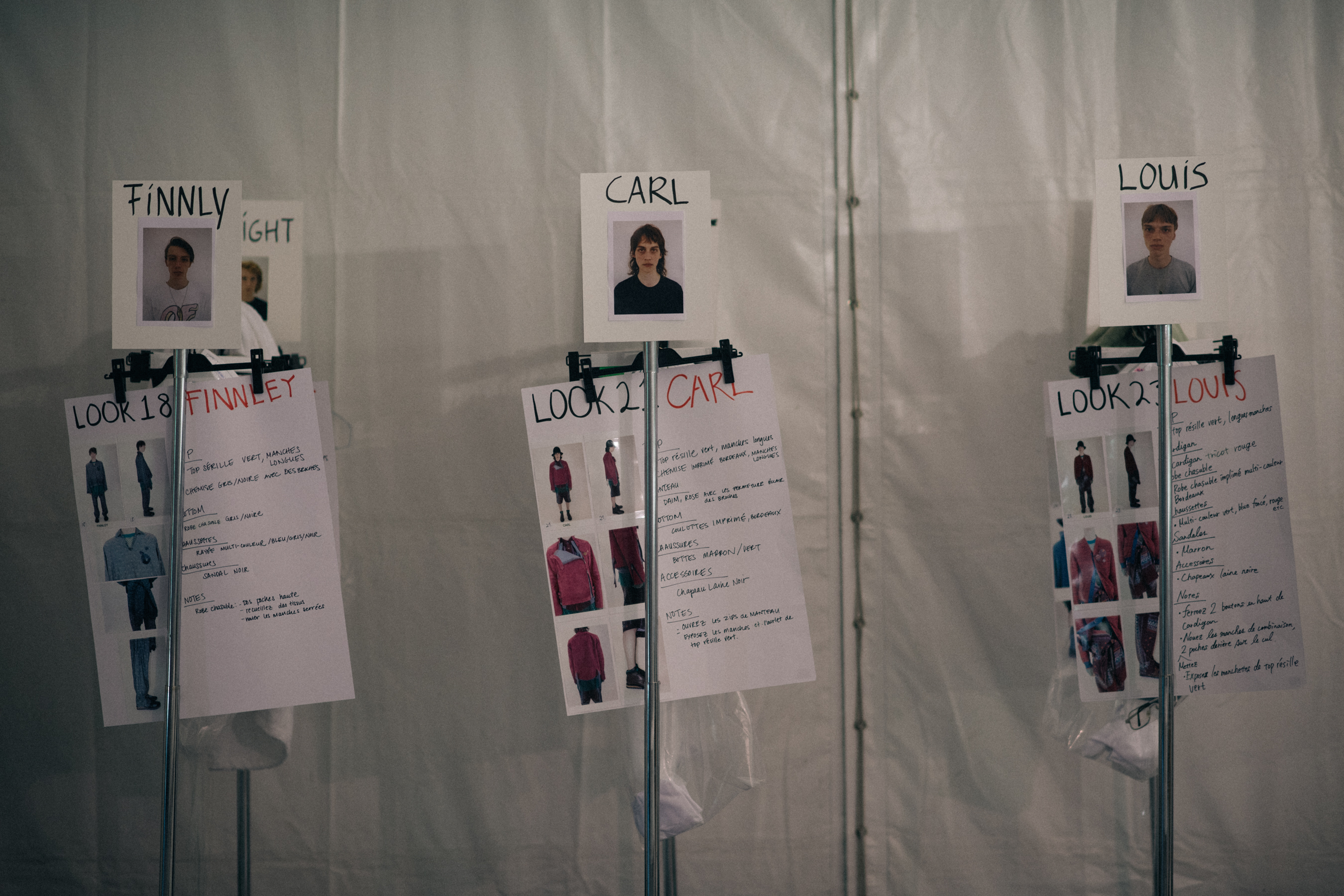 Photos and notes for show