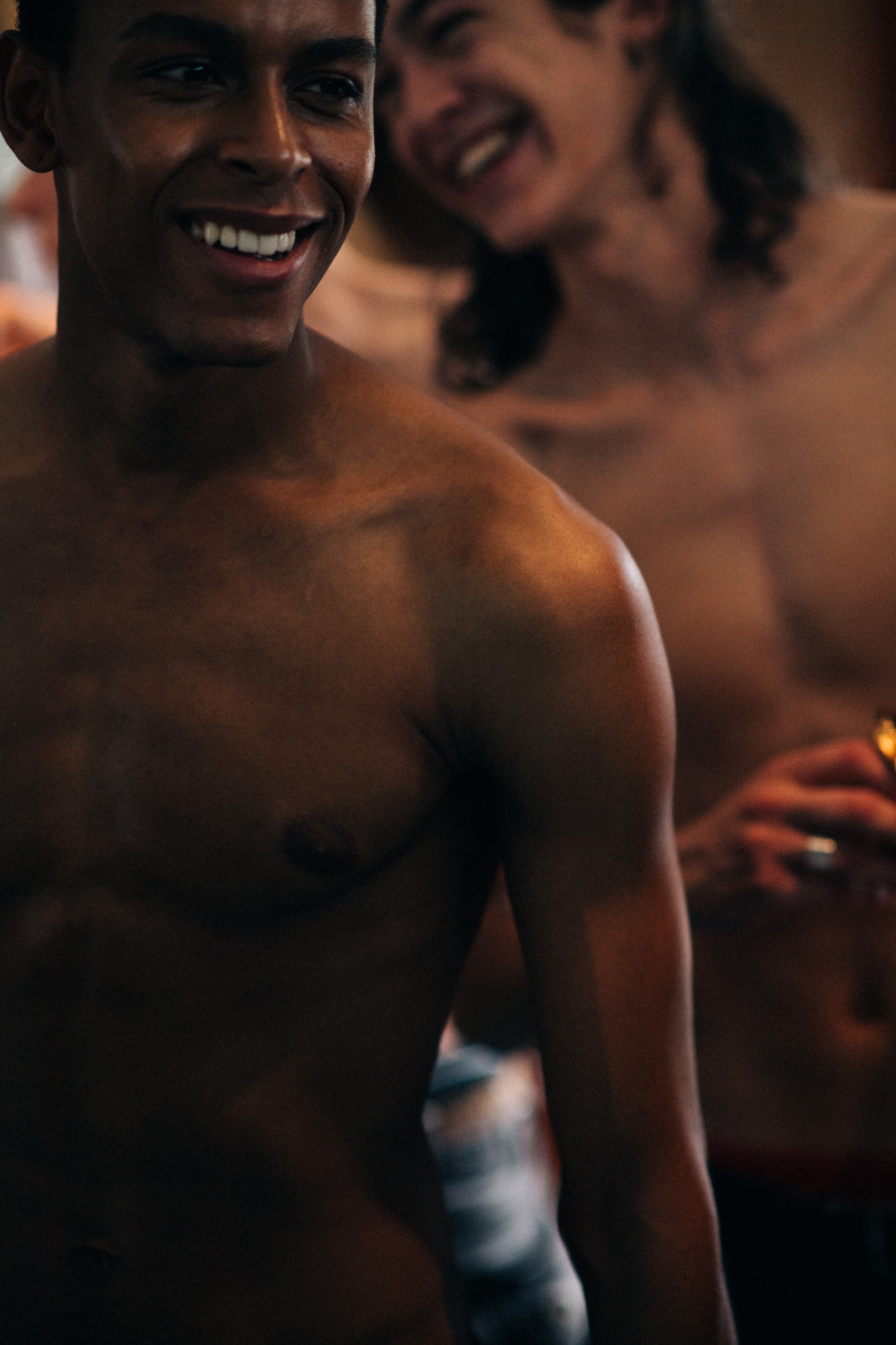 Models getting ready for the show