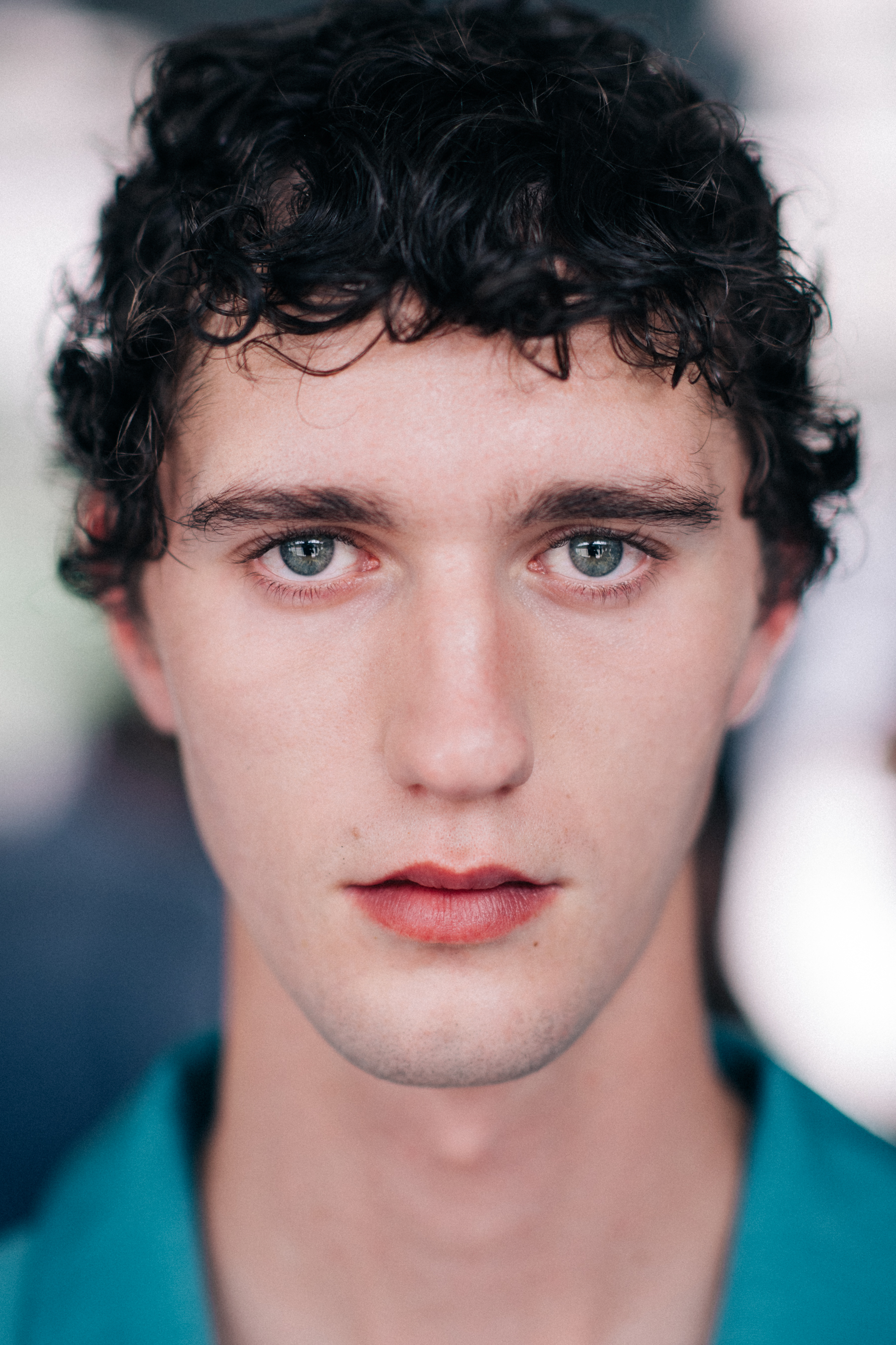 Portrait of a blue-eyed model