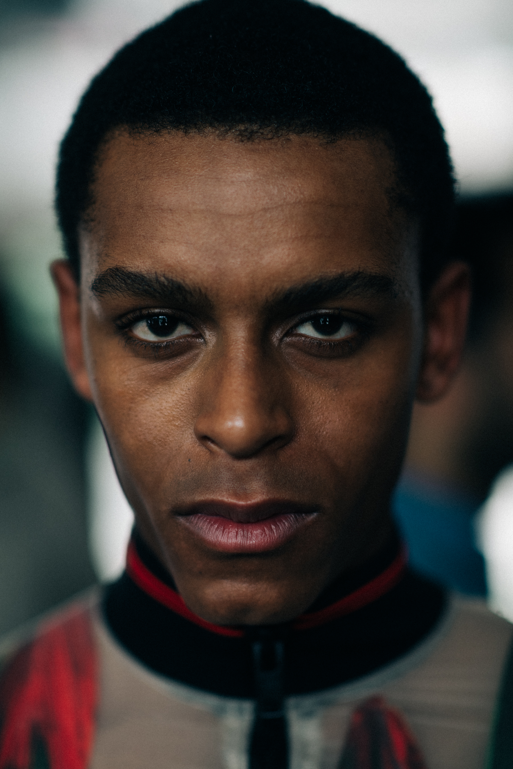A male model with a strong look