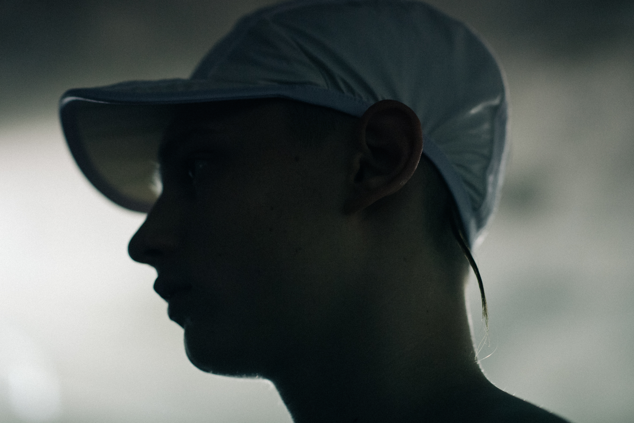 Male model in a white cap
