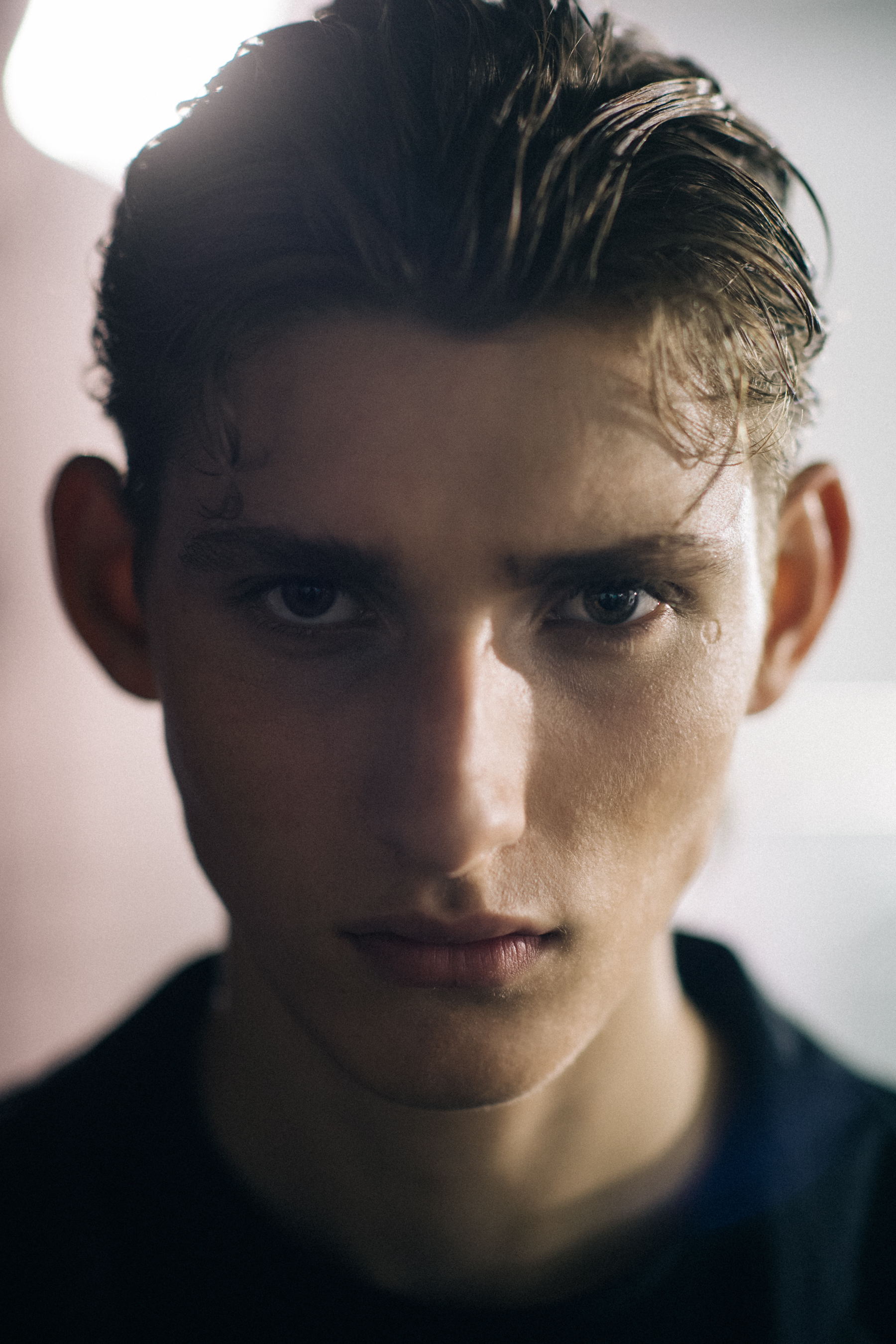 Portrait of a blond male model