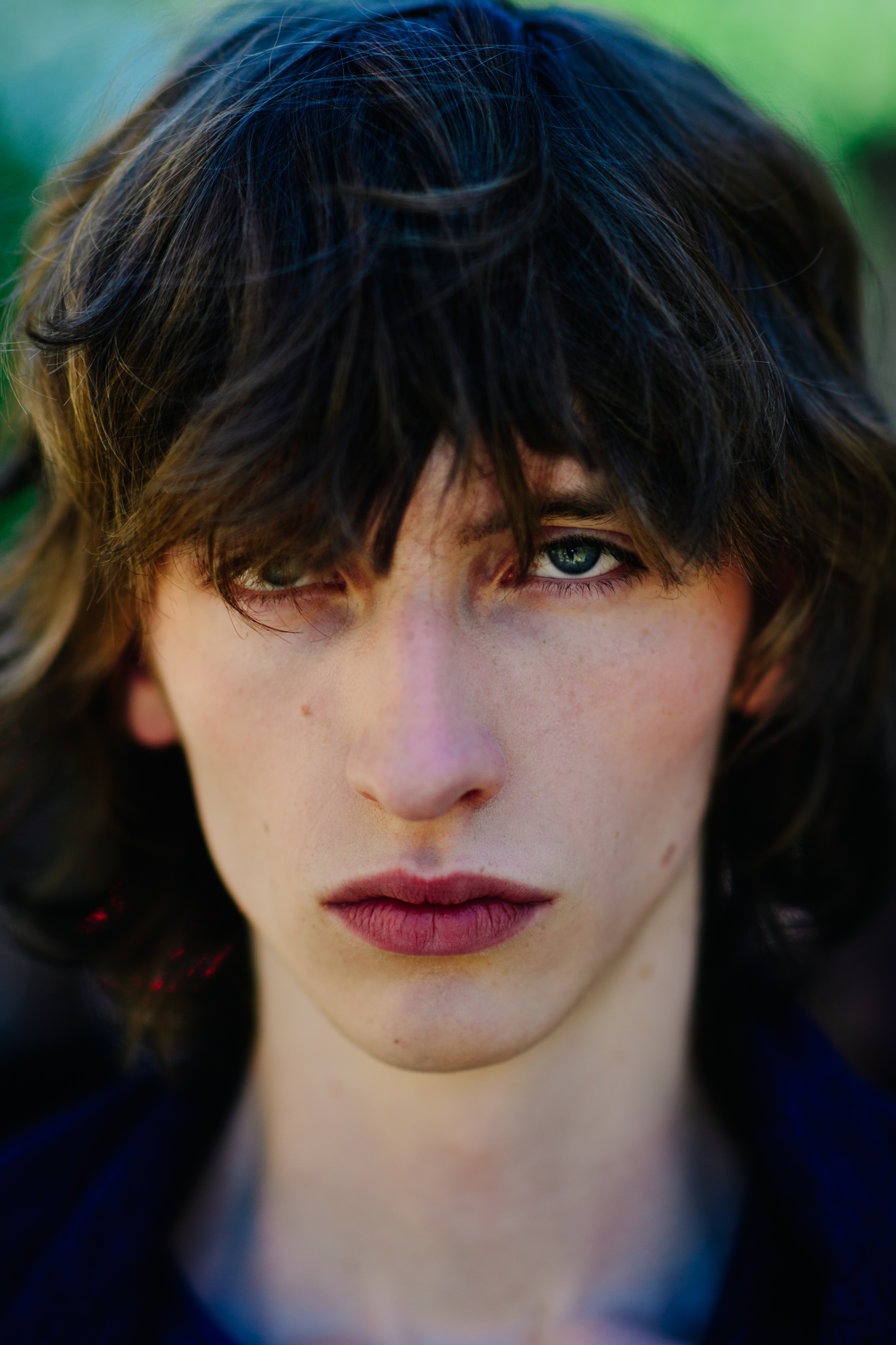 Young man with green eyes