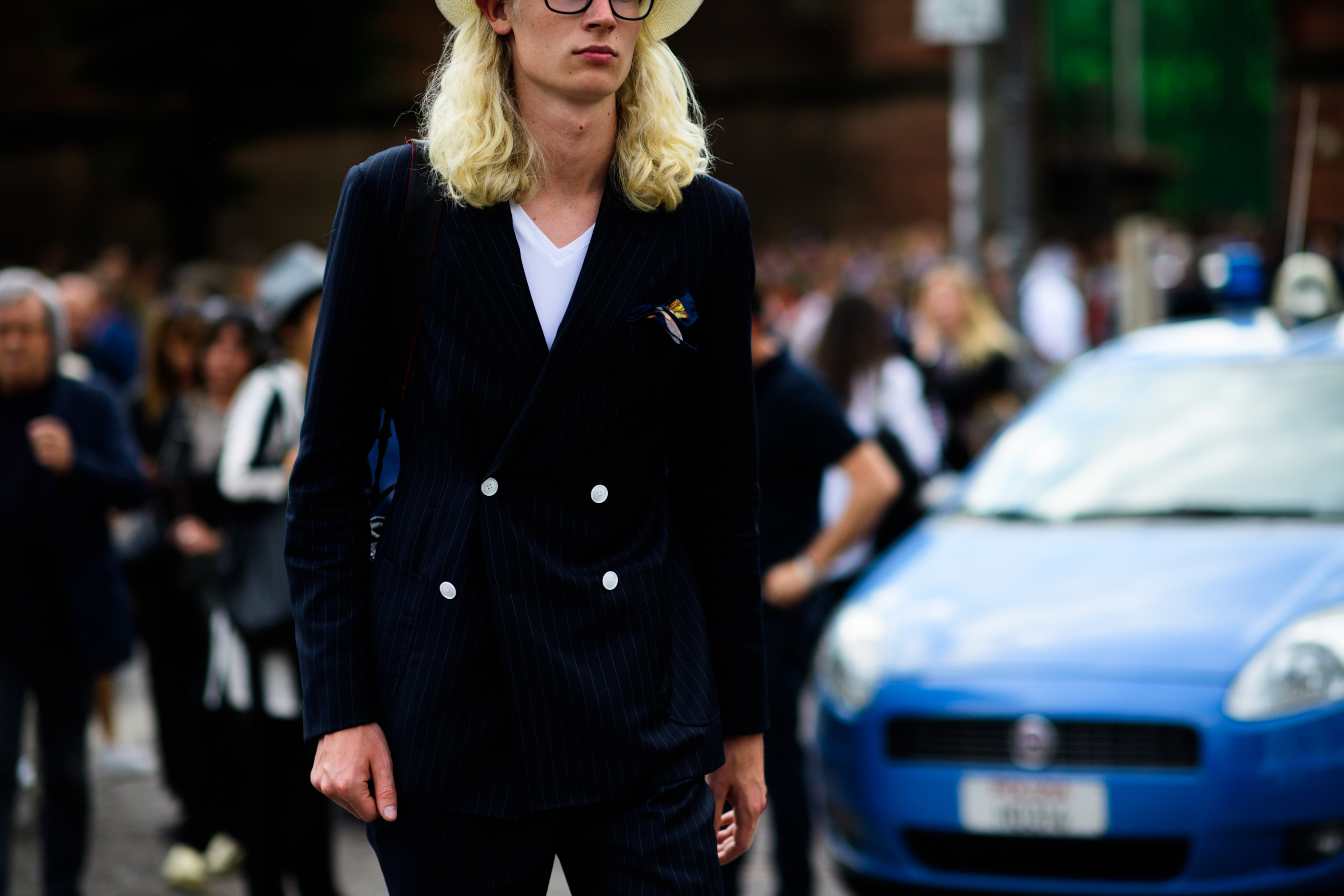 Black jacket worn over white top