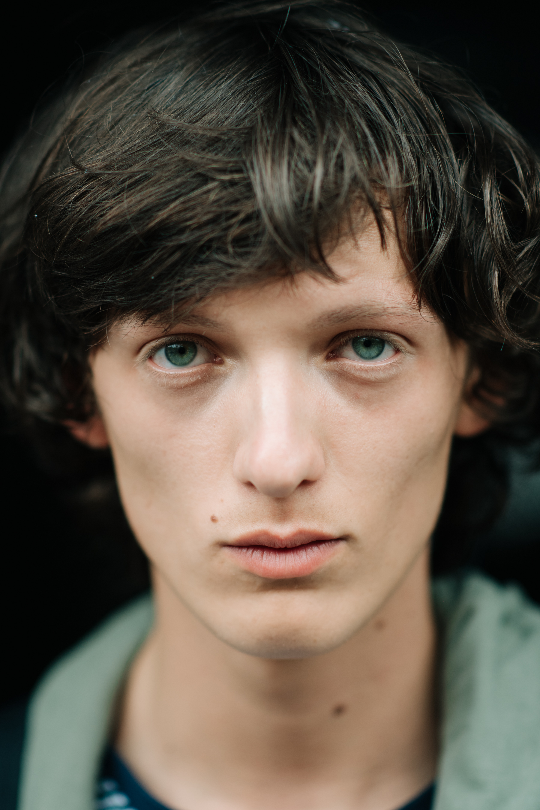 Portrait of a male with green eyes