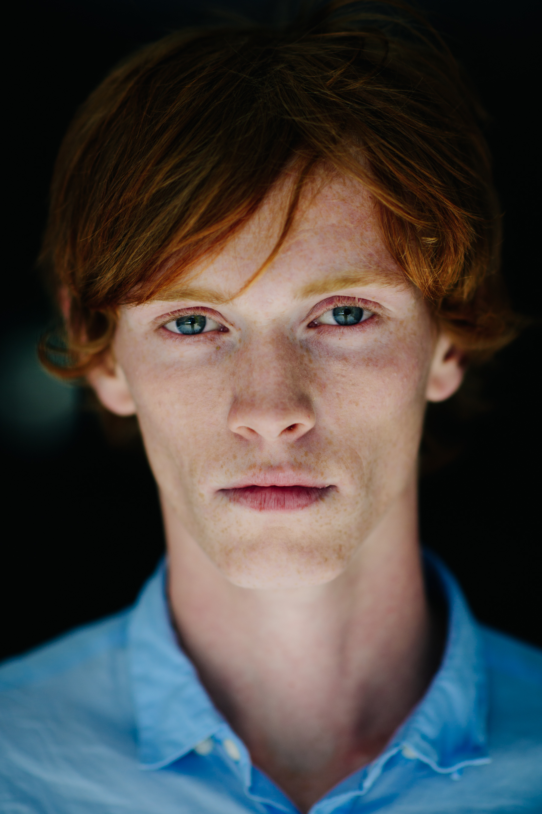 Ginger-haired male model