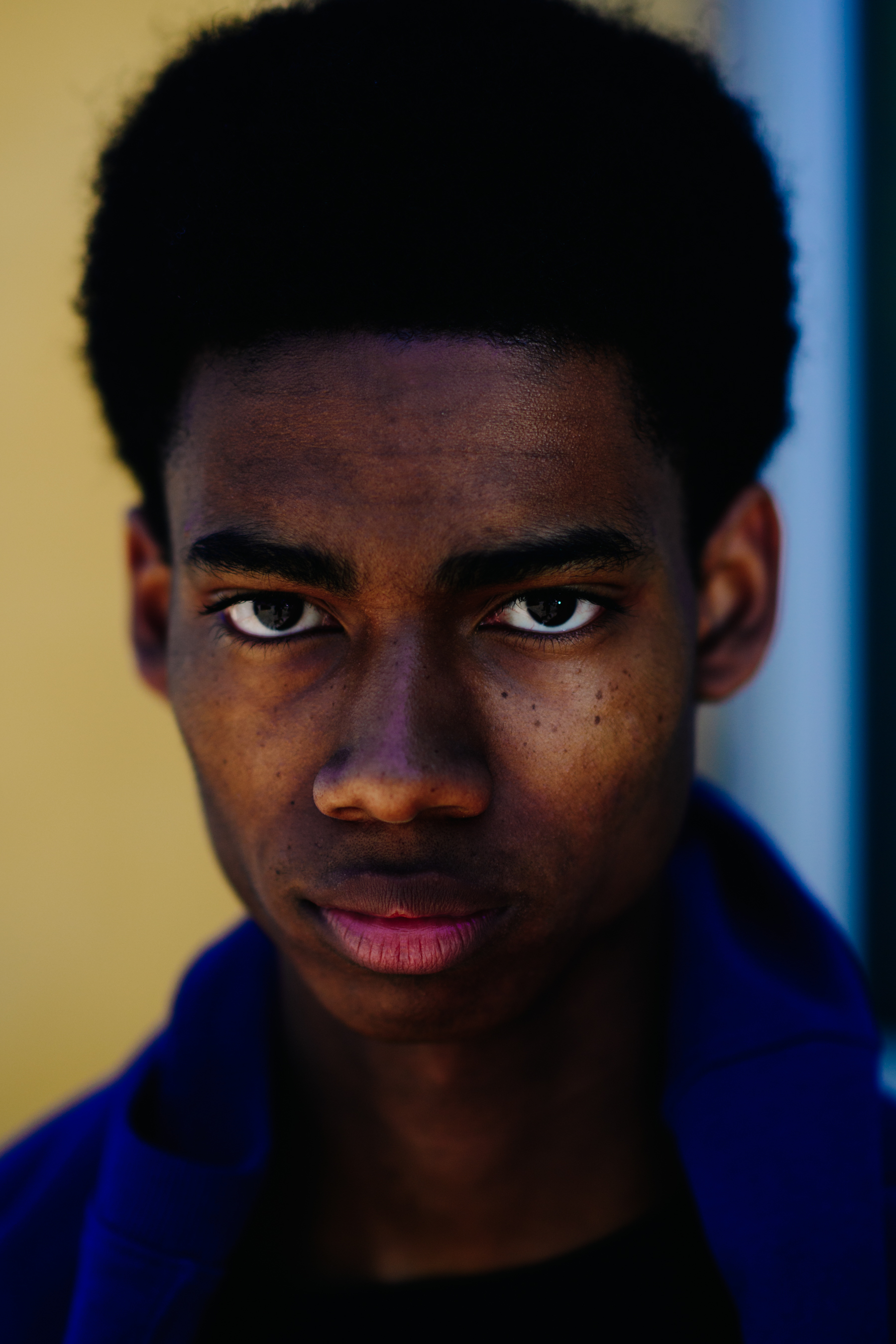 Portrait of a man in a blue sweatshirt