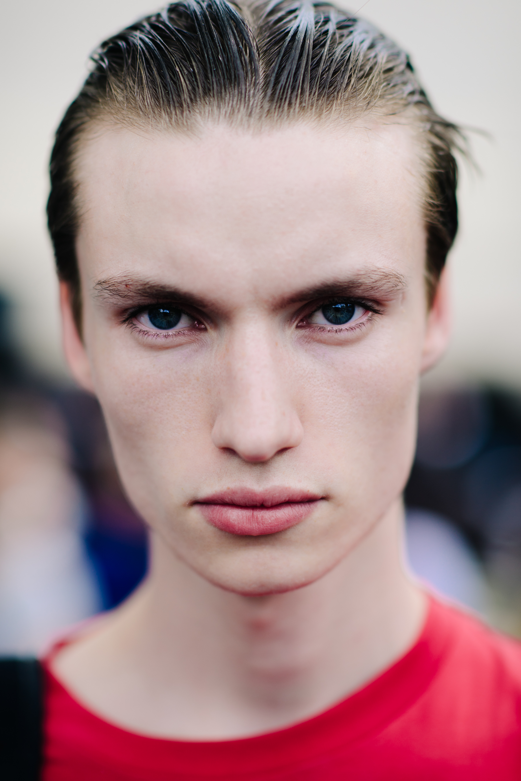 Portrait of male model outside