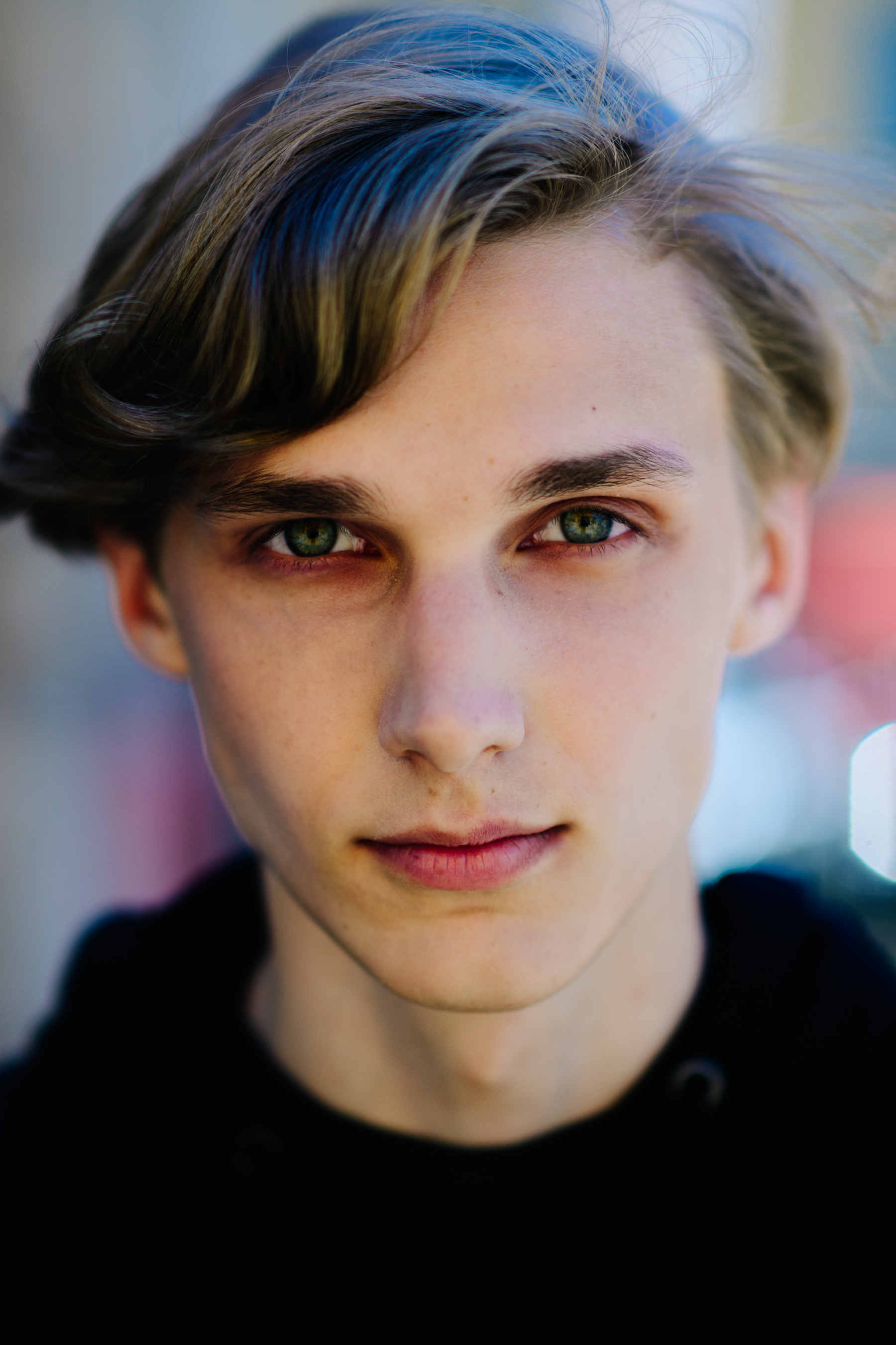 Portrait of a blond male model