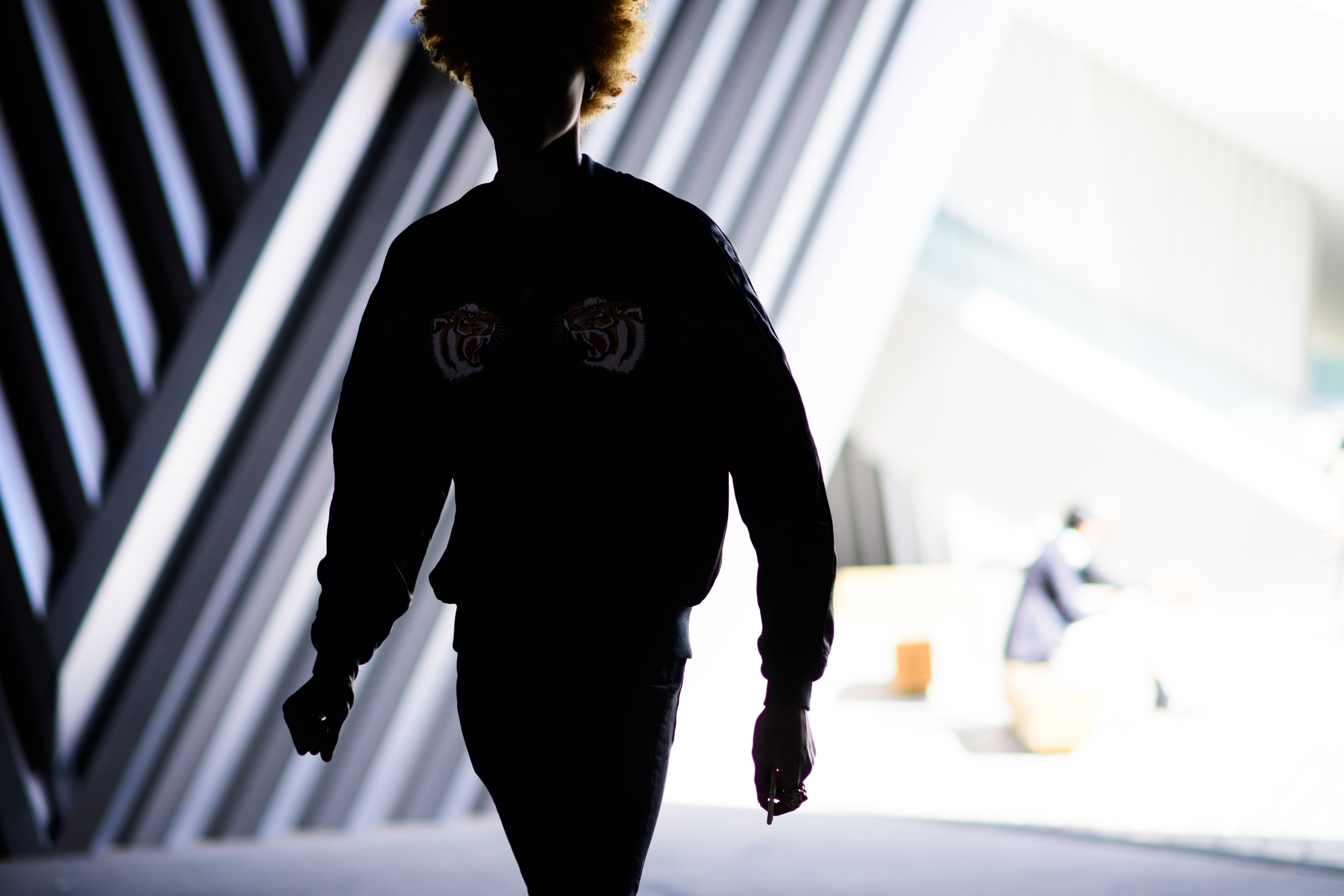 Male model after fashion show