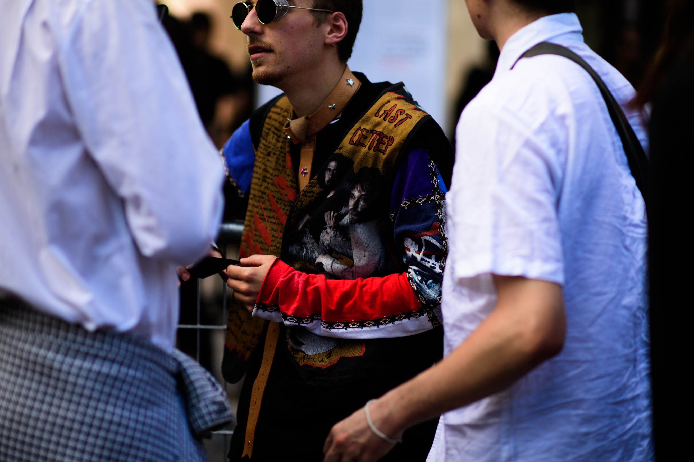 Man in printed longsleeve