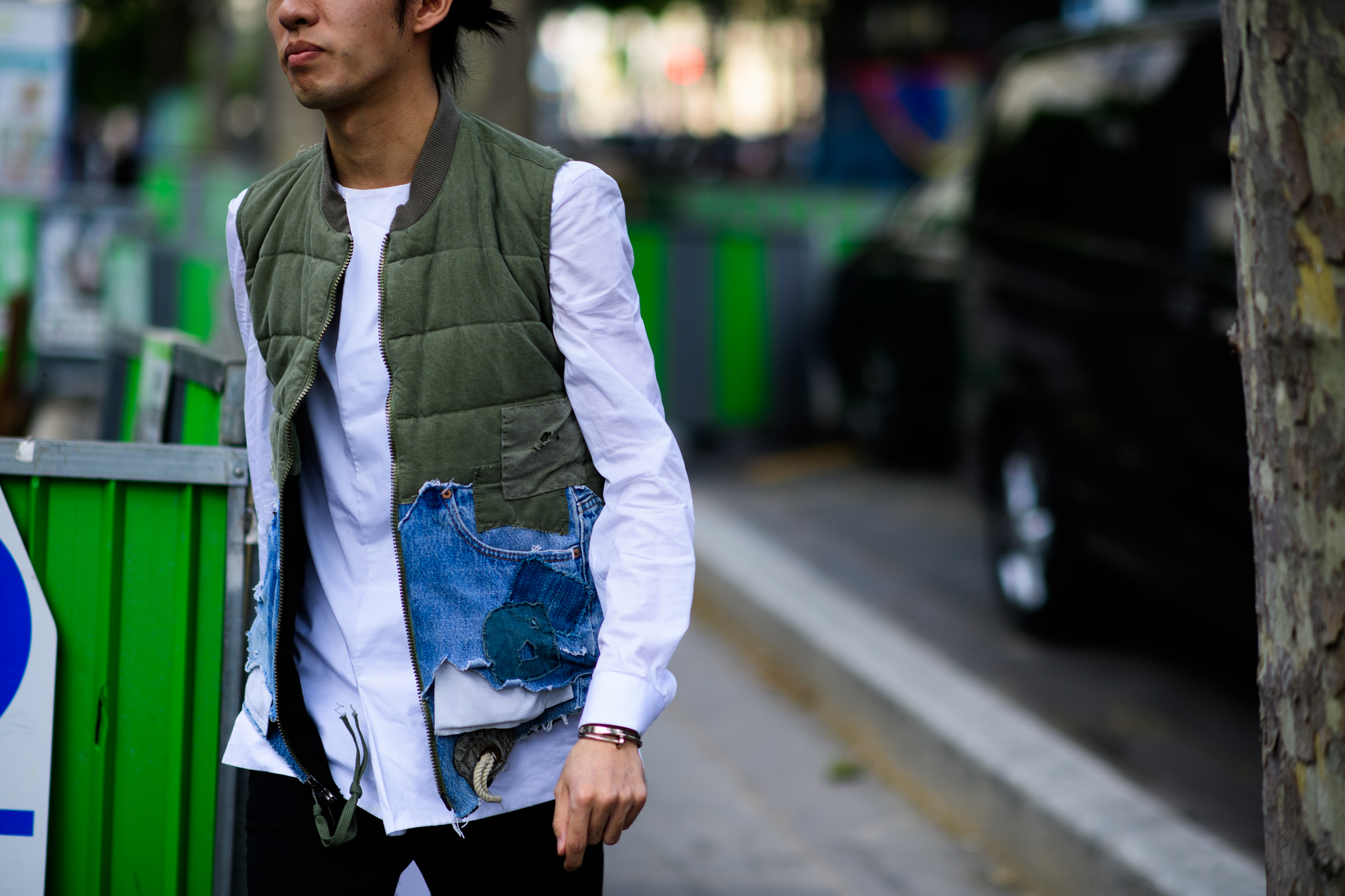 Man in white long sleeve T-Shirt