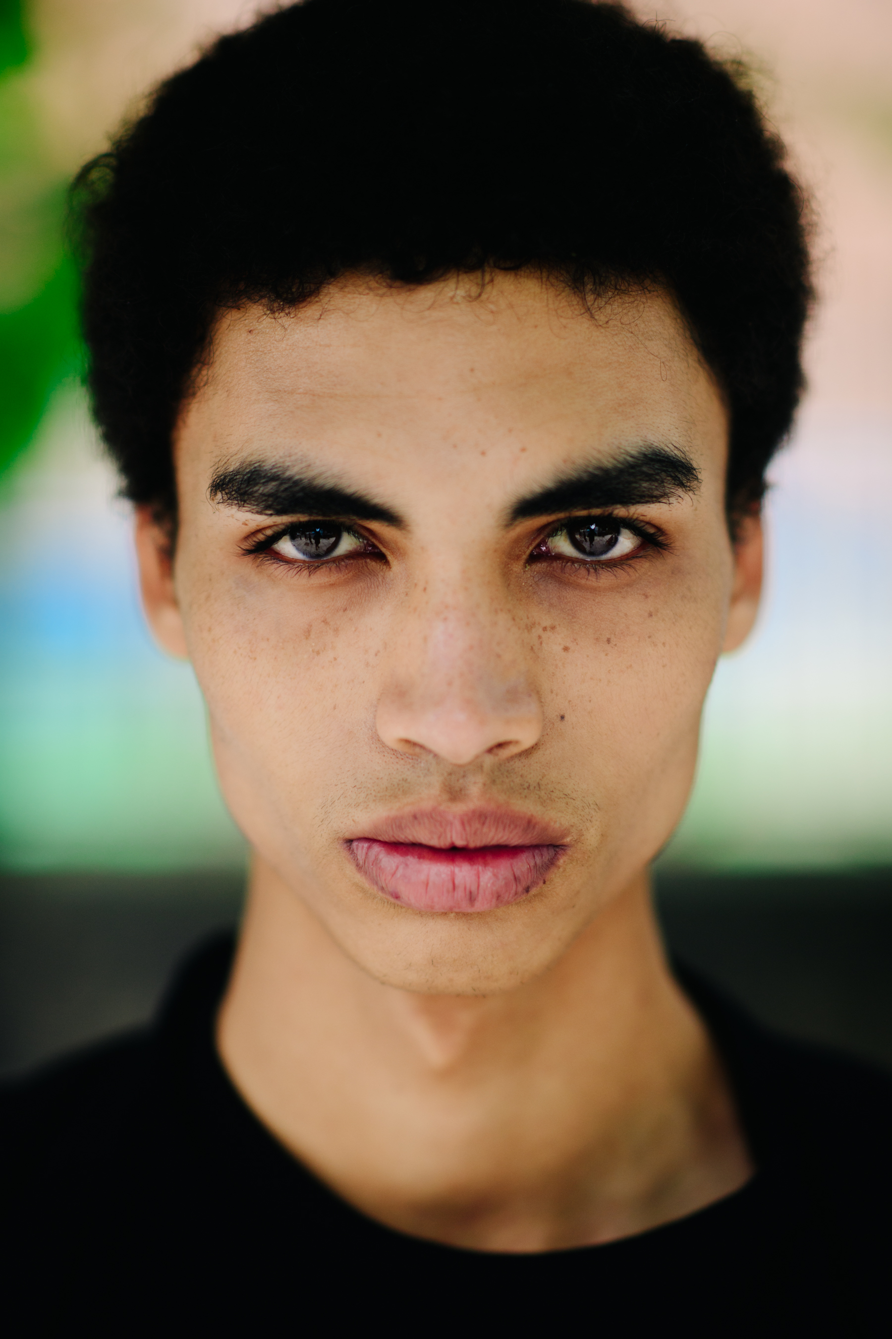 Portrait of a young male model