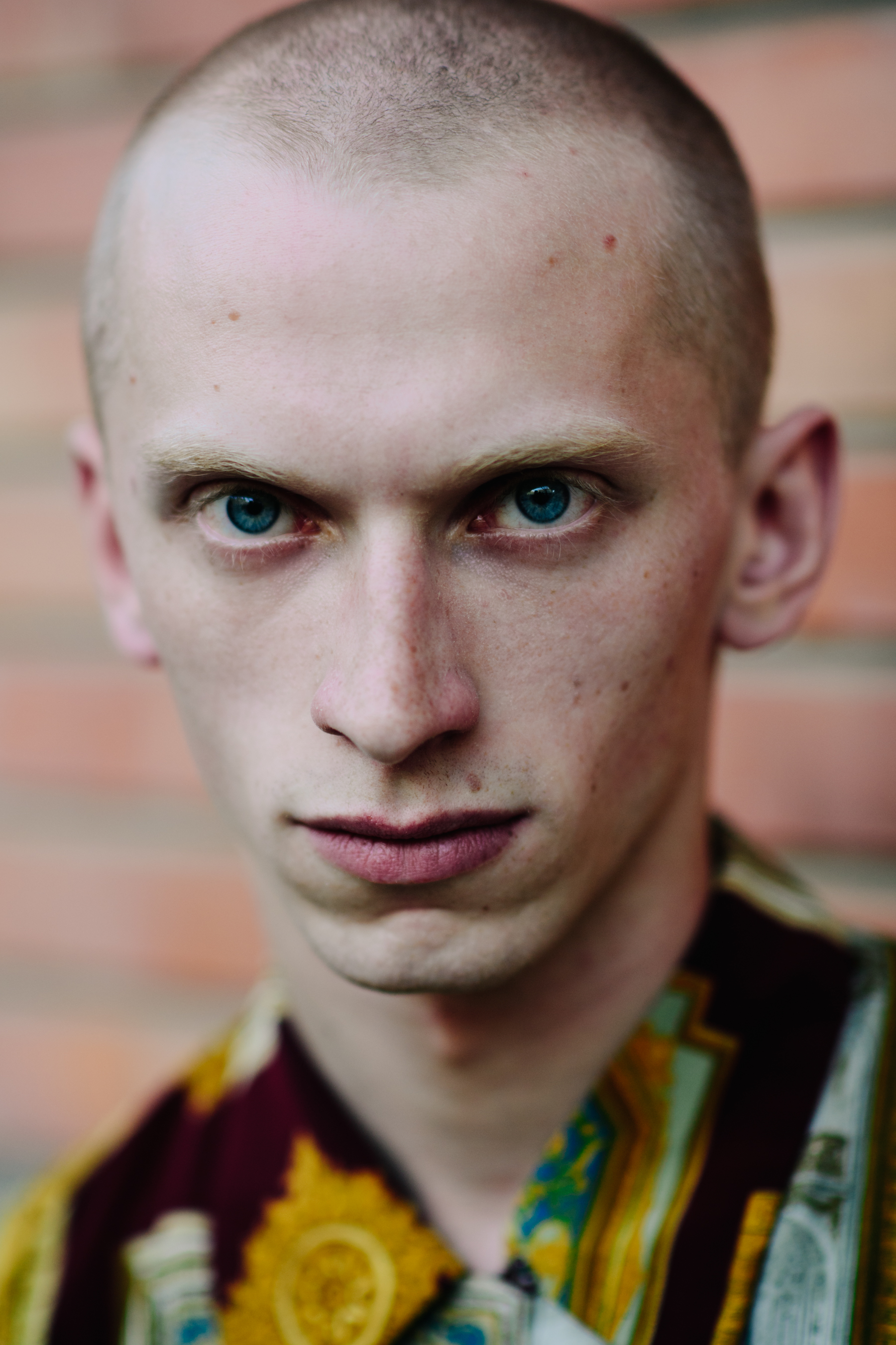 A model posing for a portrait