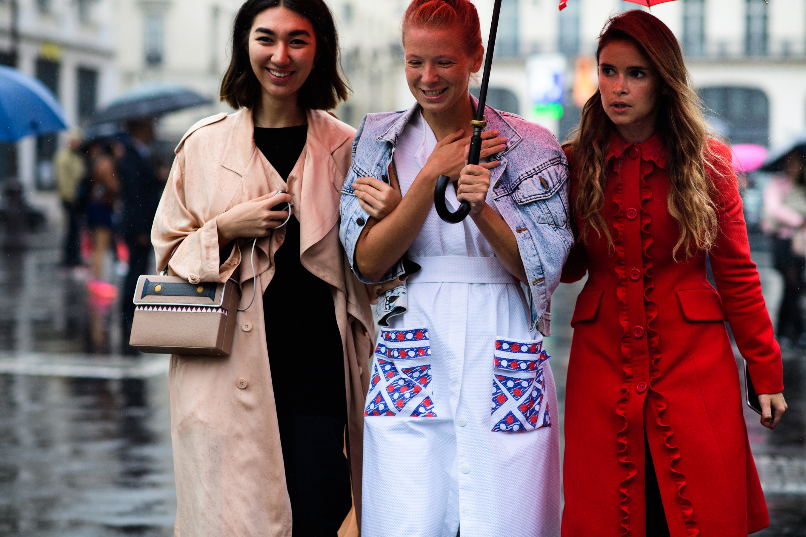 Three women after fashion show