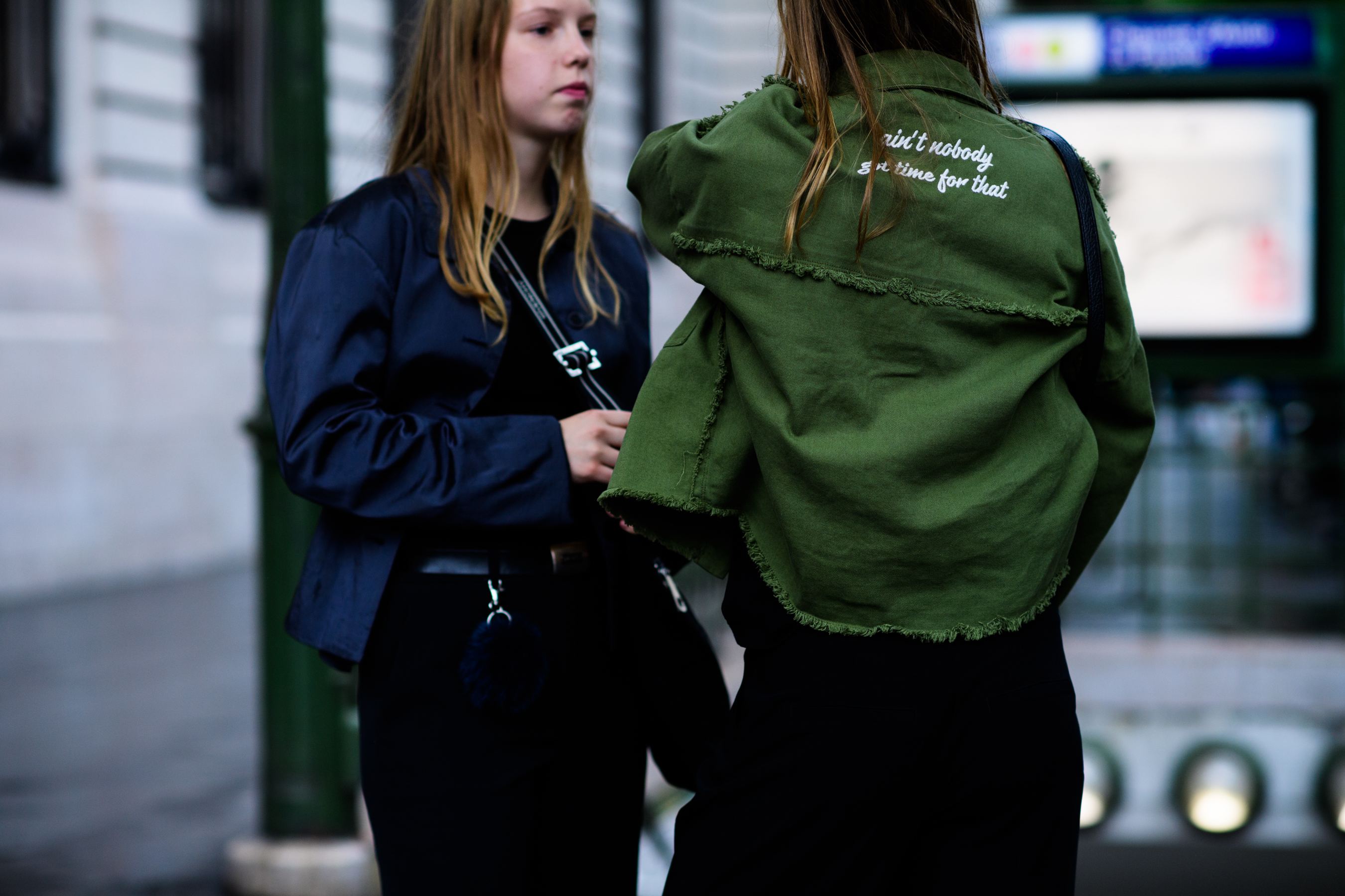 Female models after fashion show