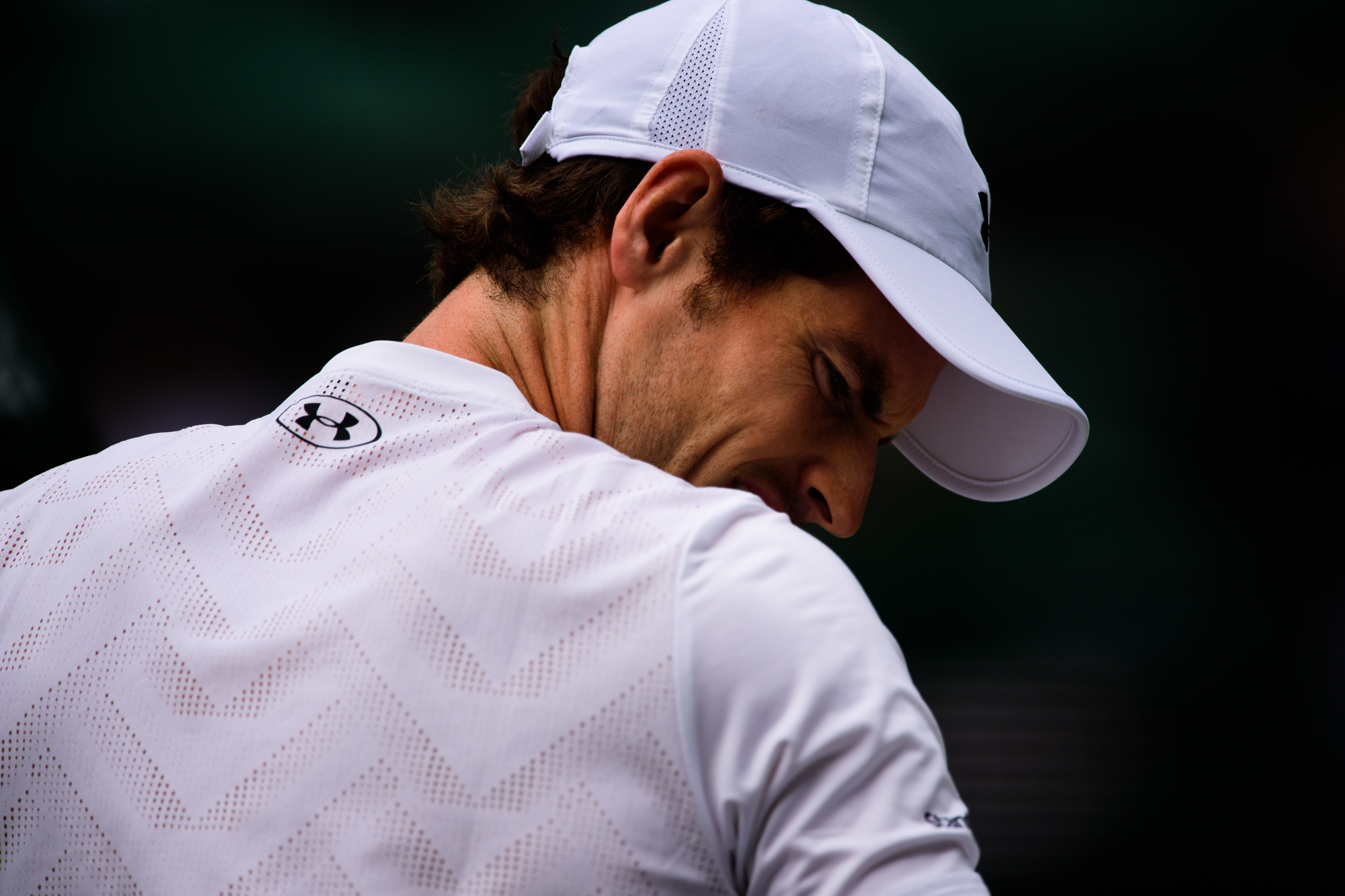 Professional Scottish tennis player wearing white