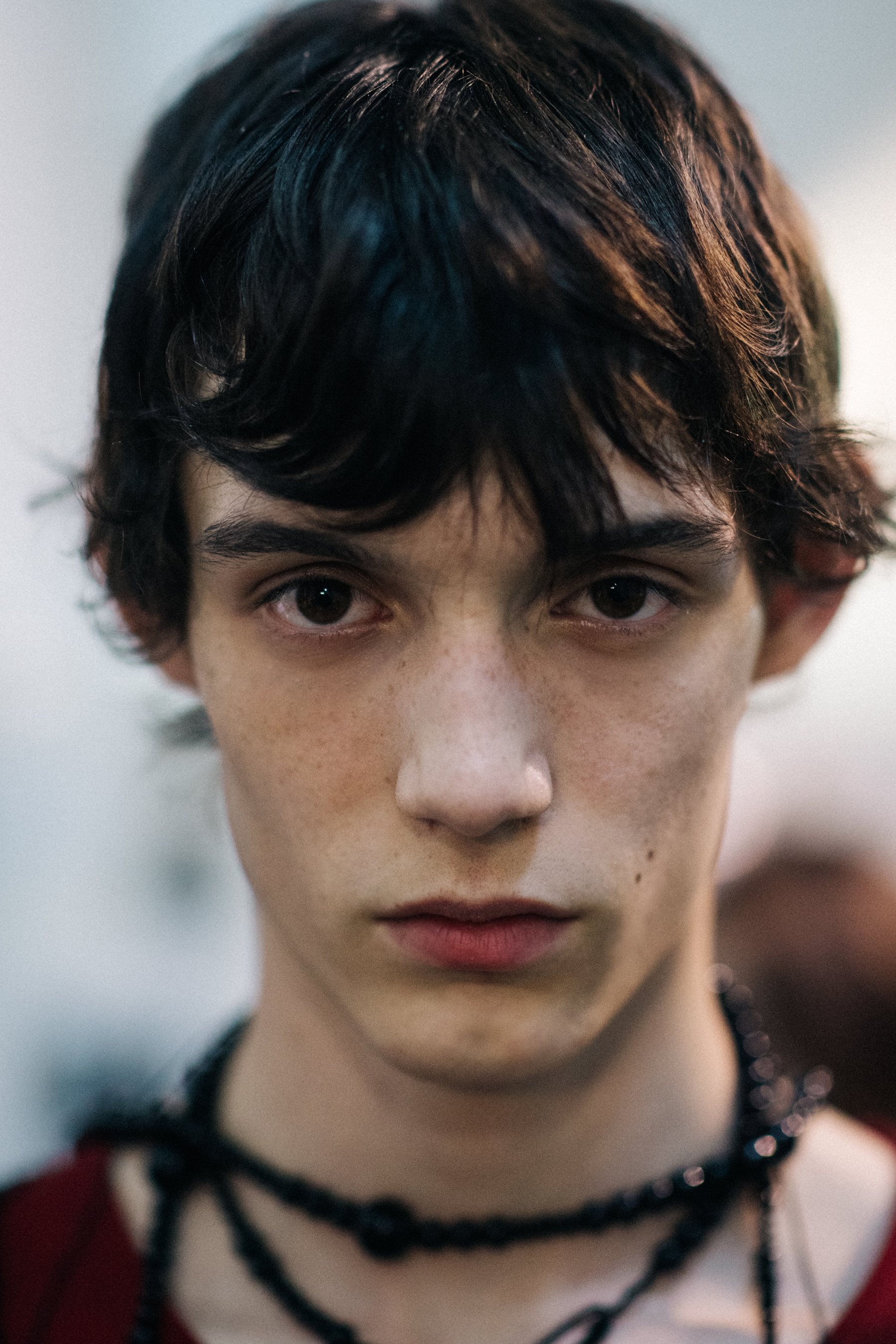 Male model portrait before show