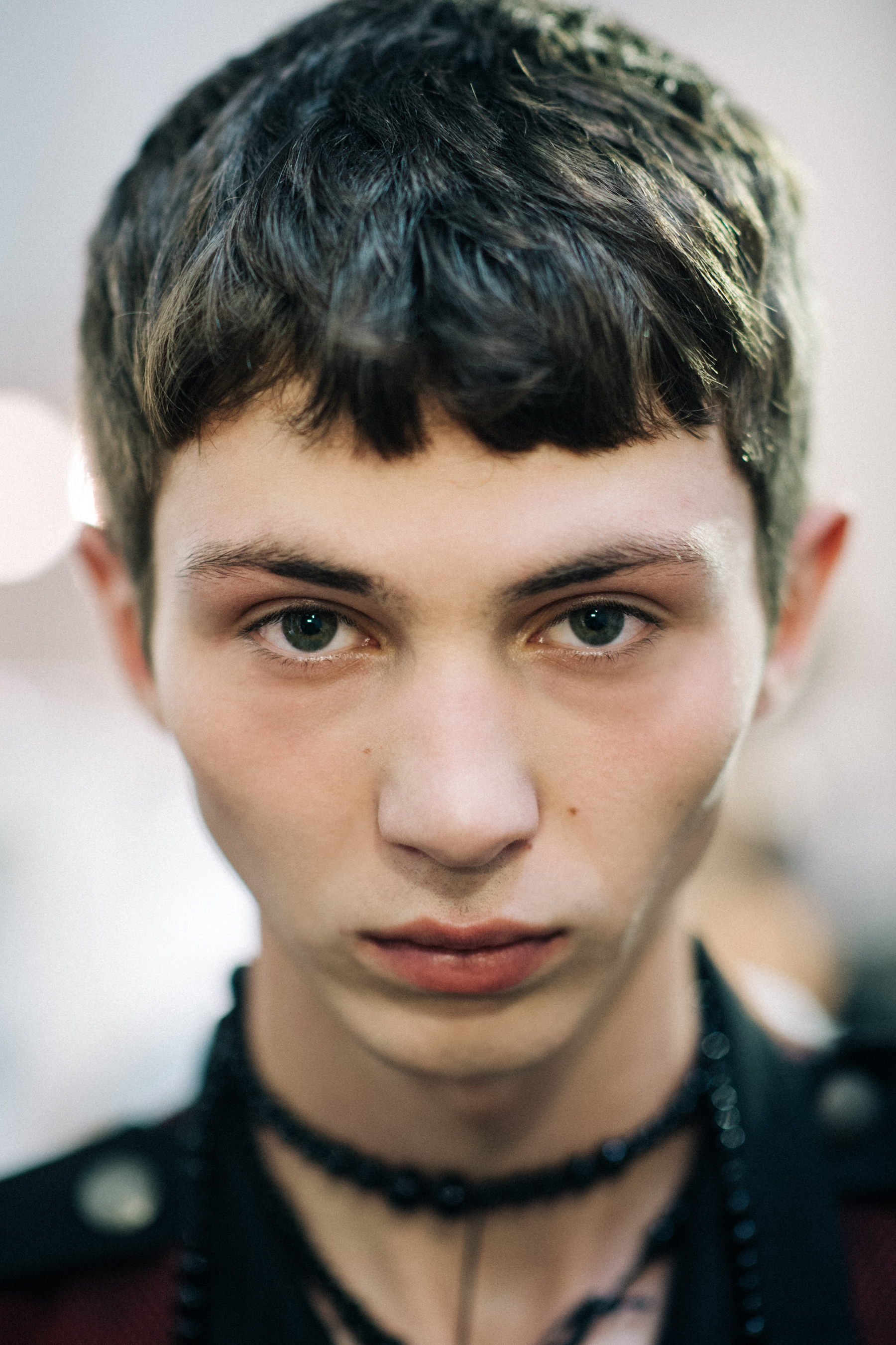 Male model portrait before show
