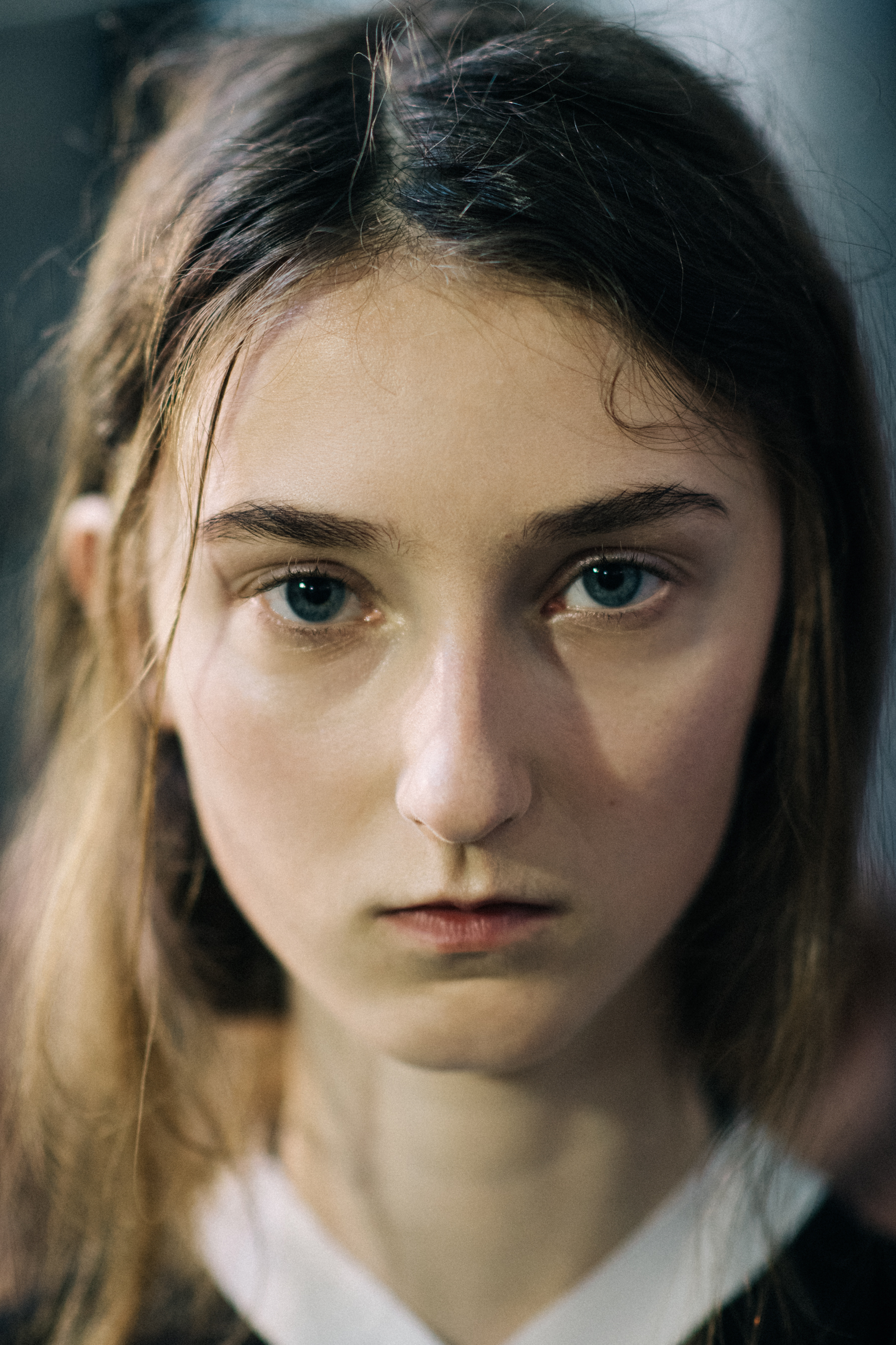 Fair-haired female model portrait