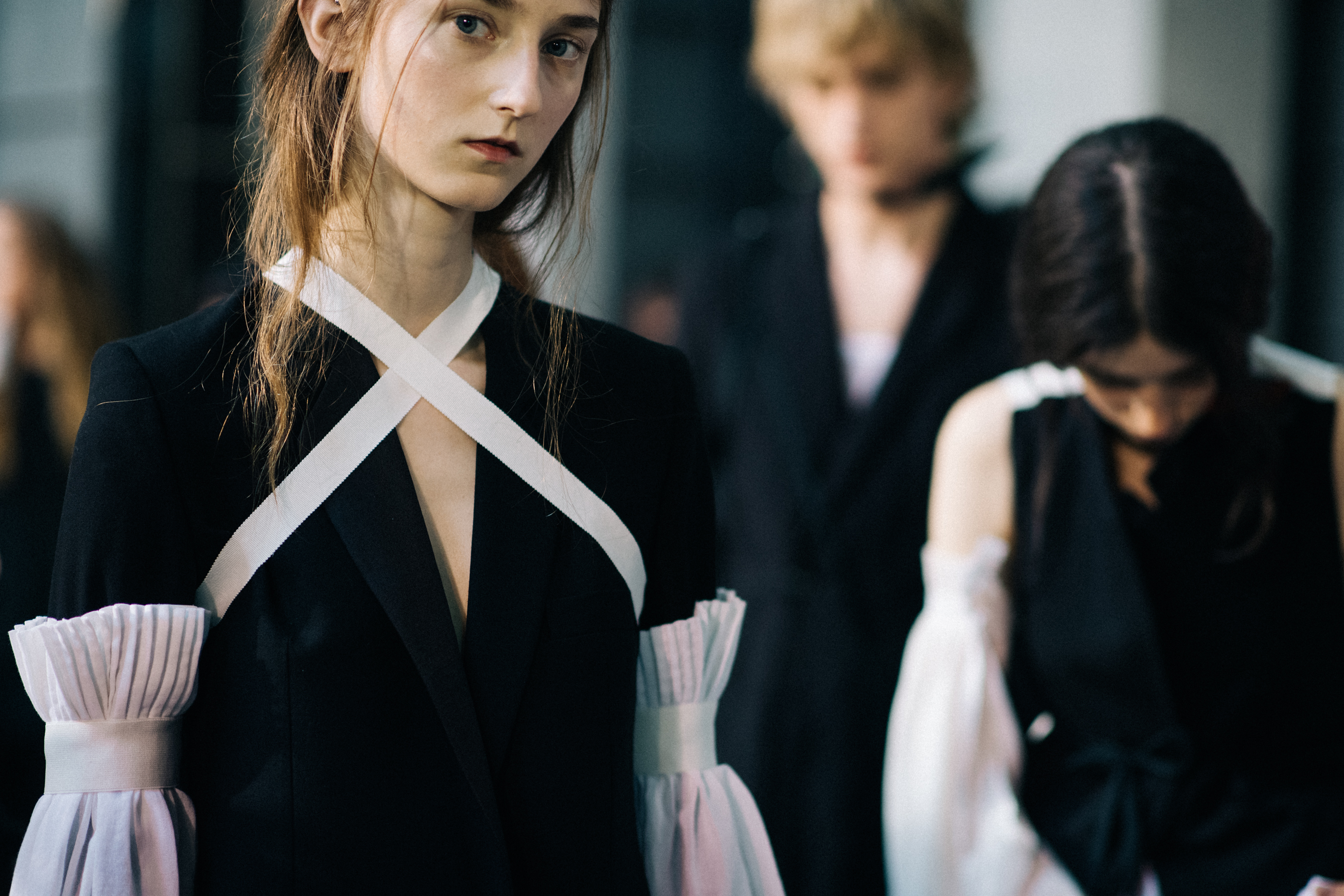 Models before fashion show