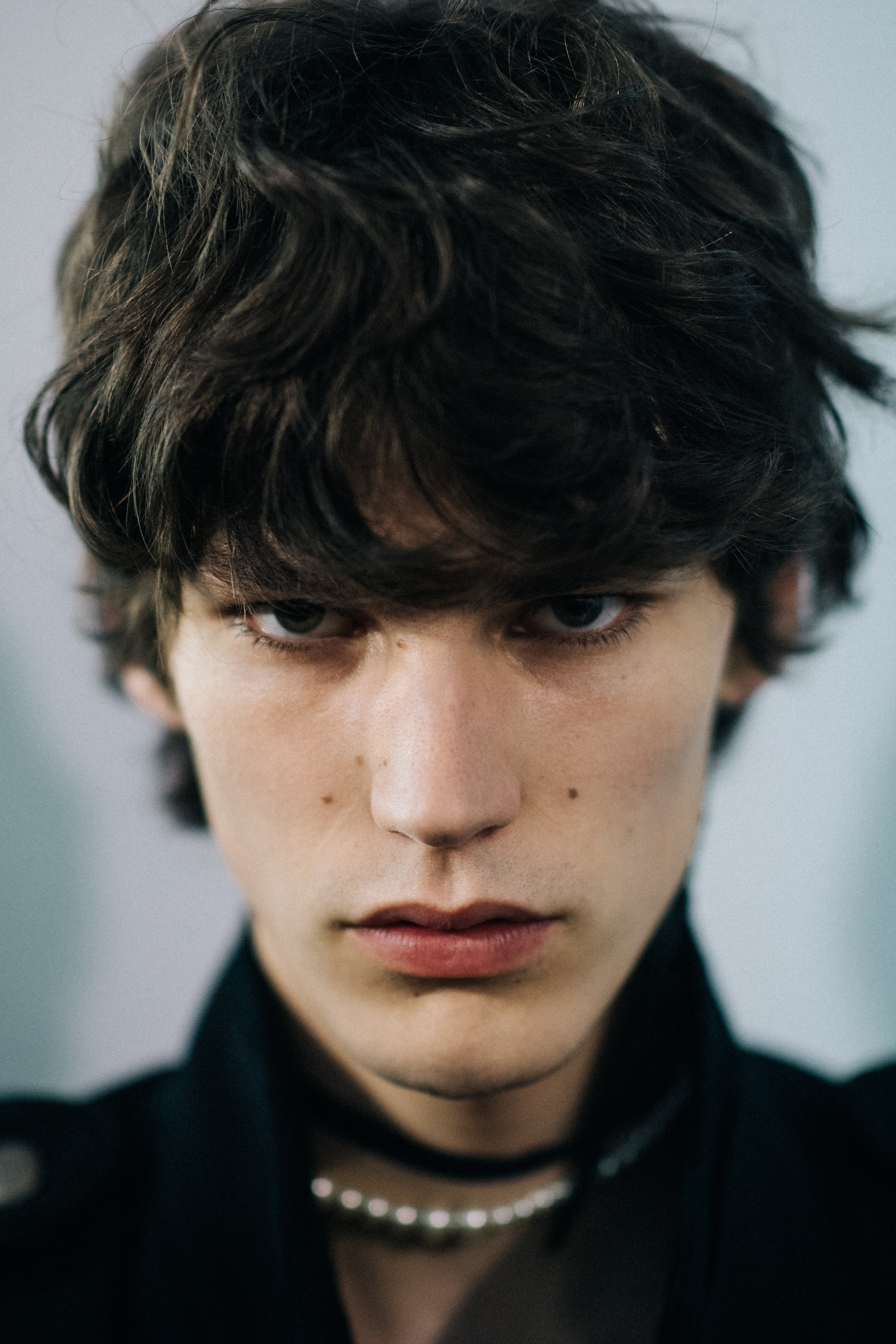 Male model portrait before show