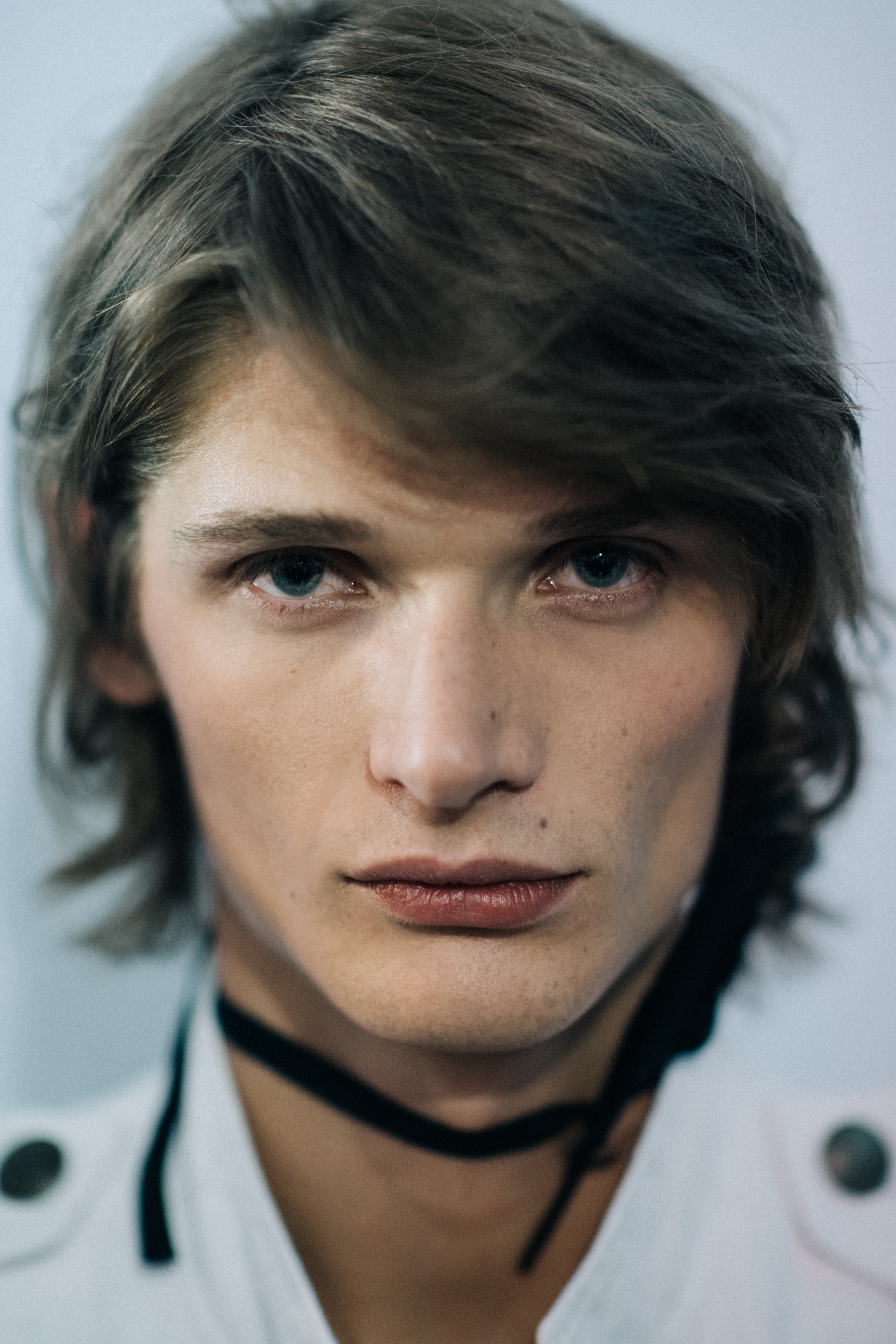 Fair-haired male model portrait