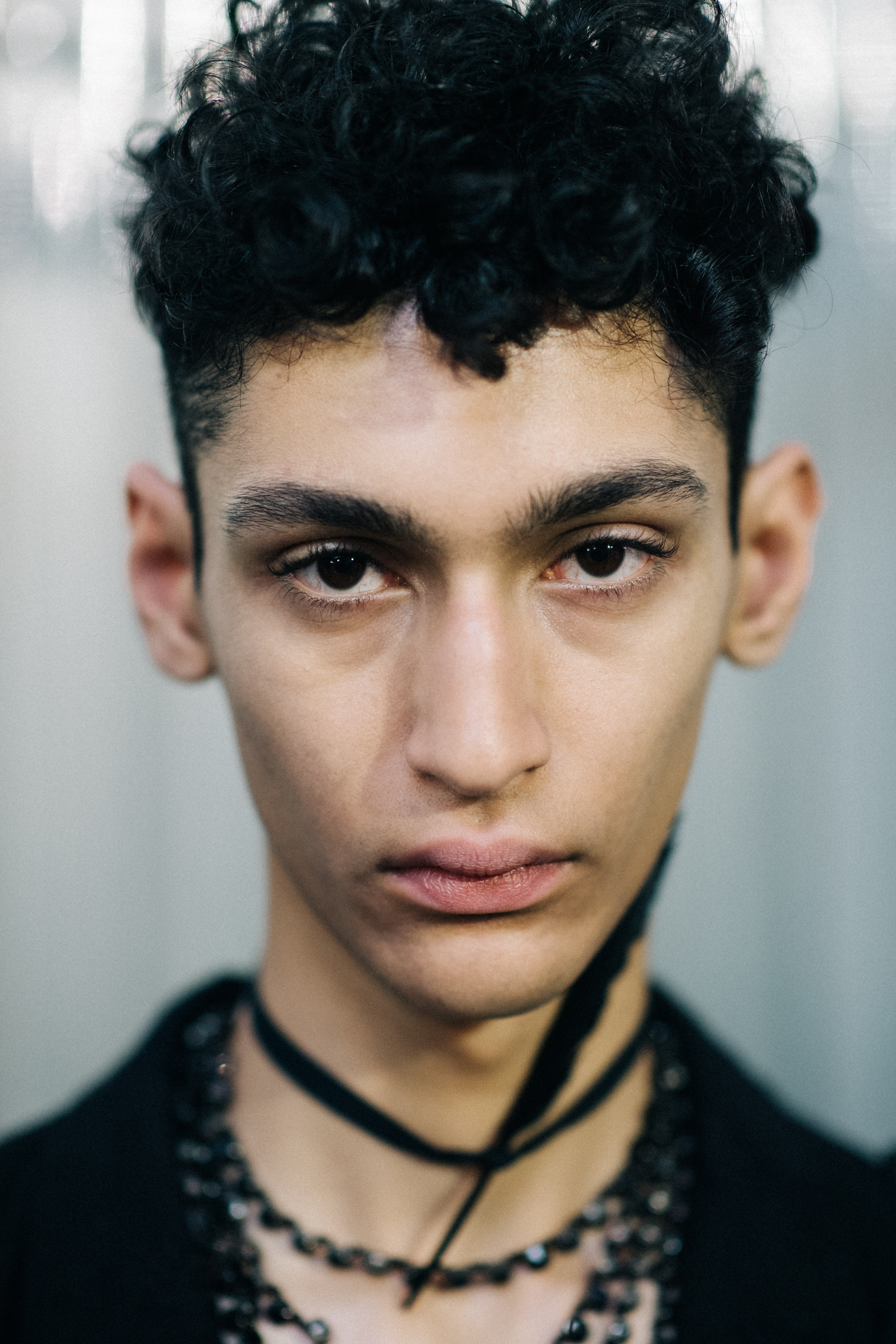 Short-haired male model portrait