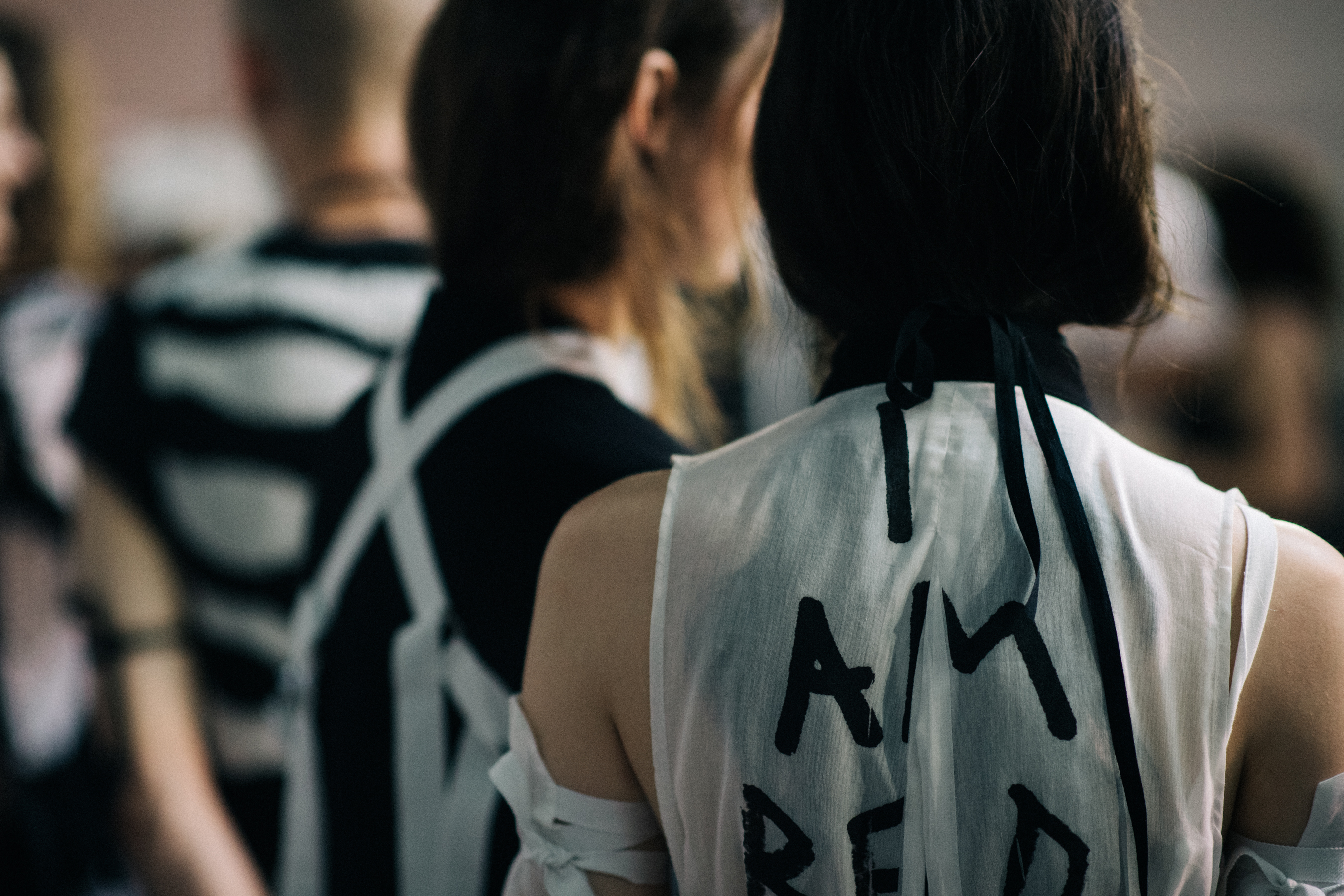 Models before fashion show